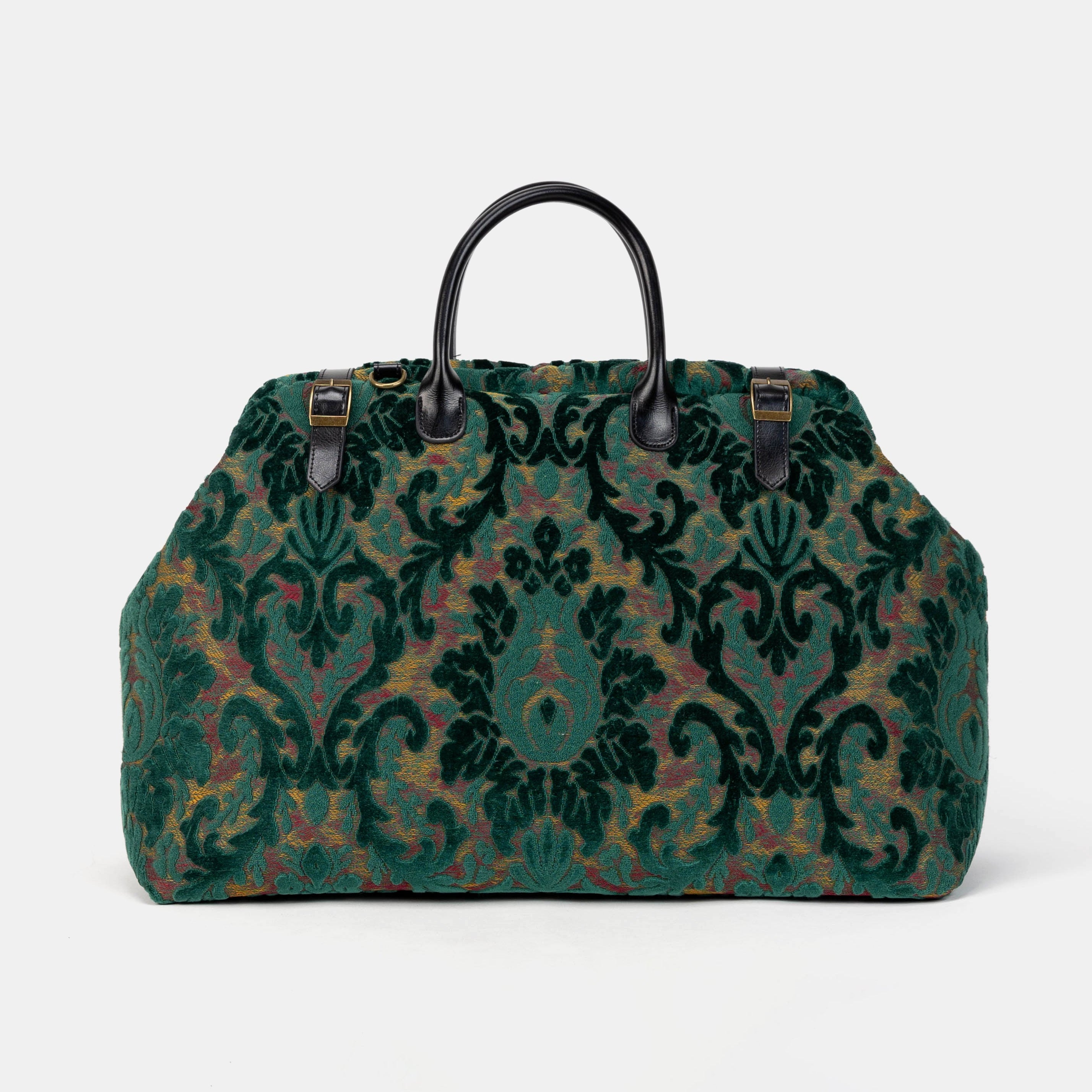 Burnout Velvet Jade Green Large Carpetbag  of America main