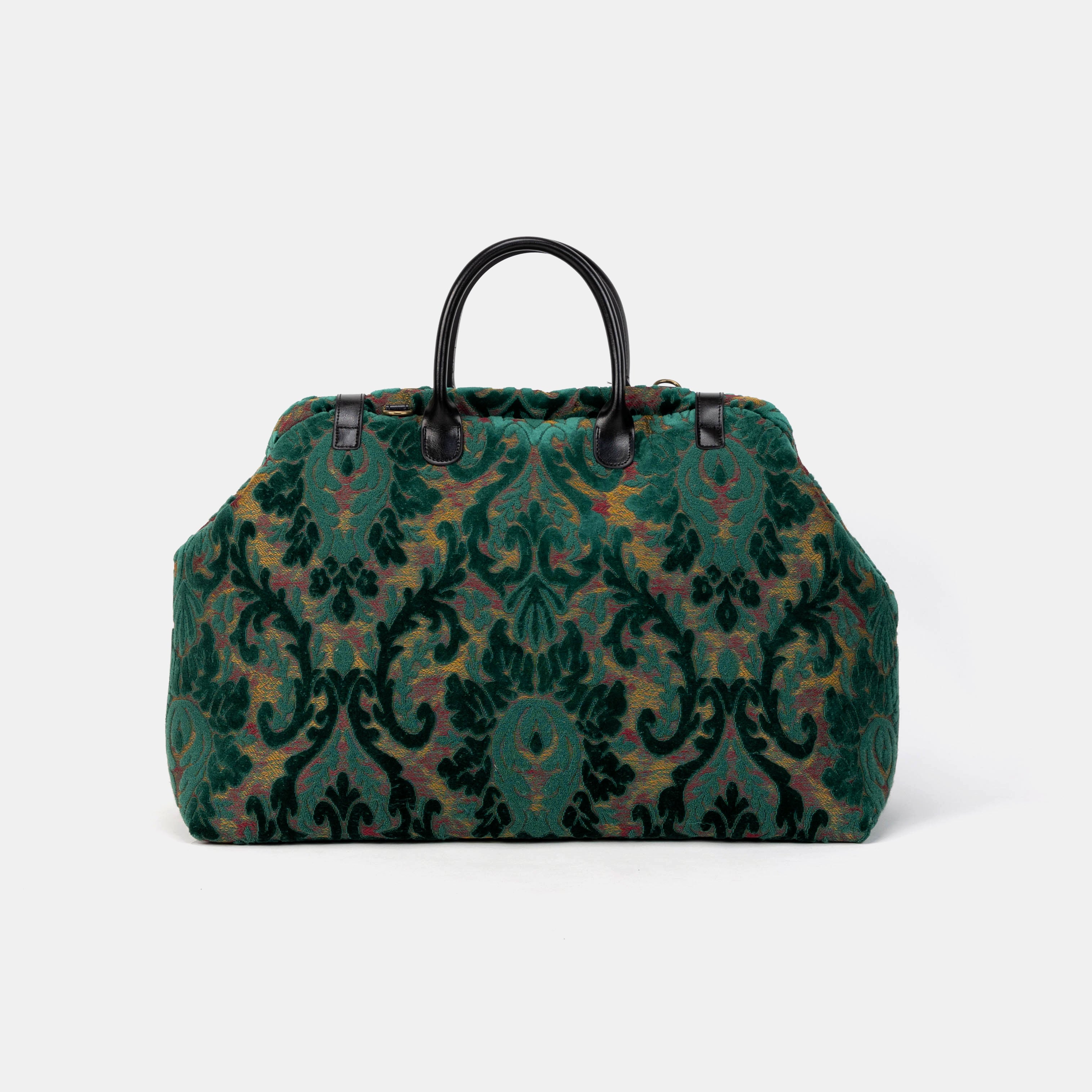Burnout Velvet Jade Green Large Carpetbag  of America back