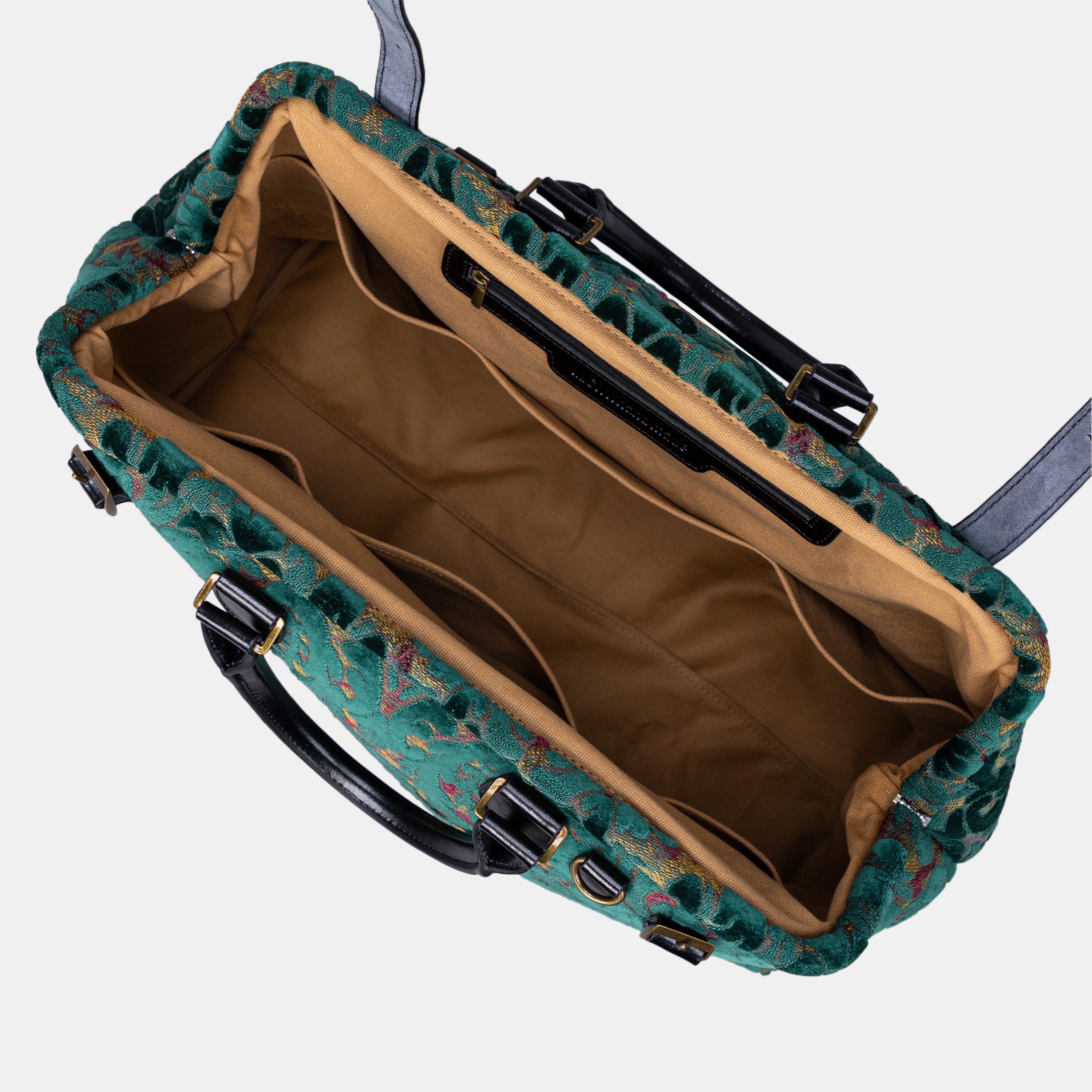 Burnout Velvet Jade Green Men's Carpetbag of America inside-6