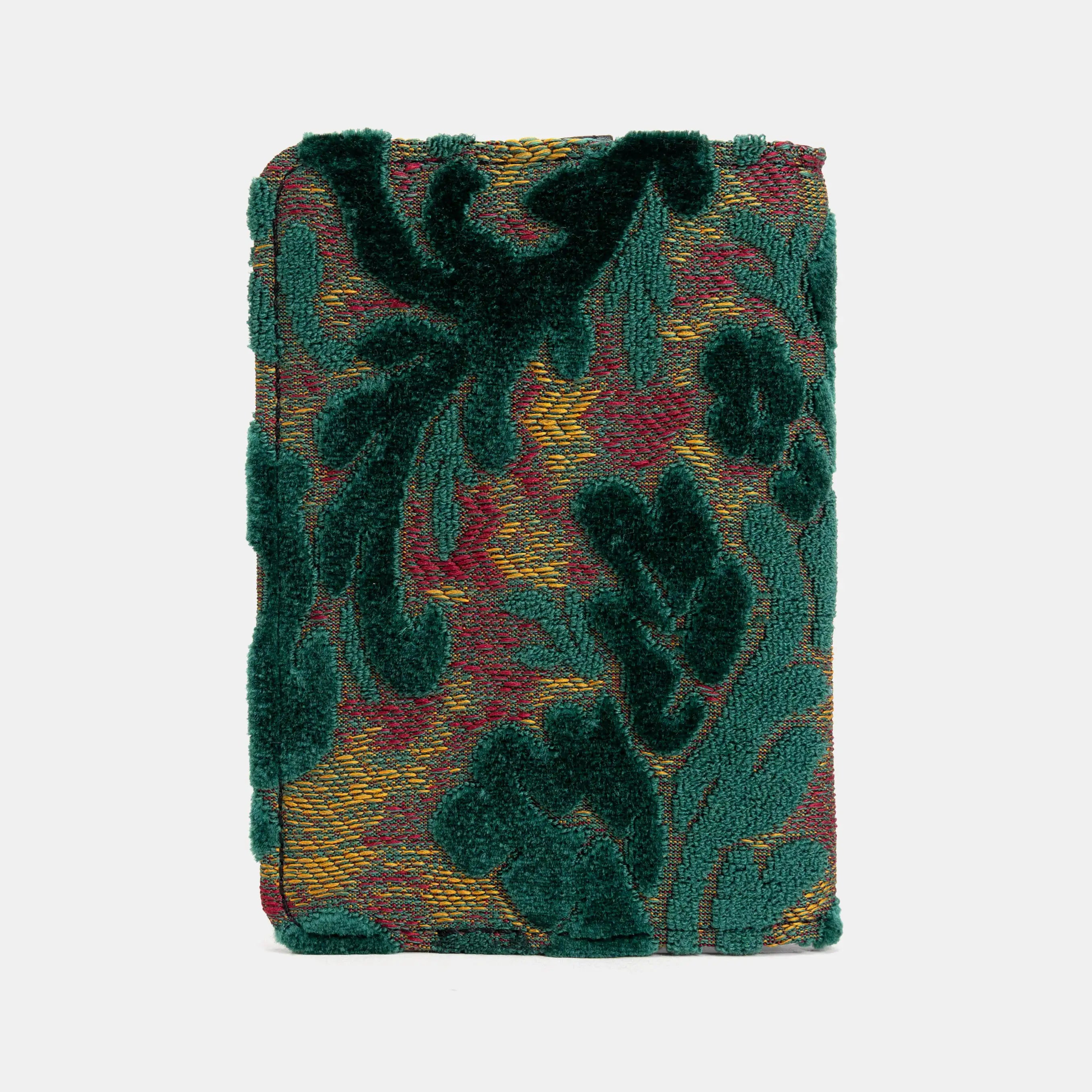 Burnout Velvet Jade Green Passport Cover of America right