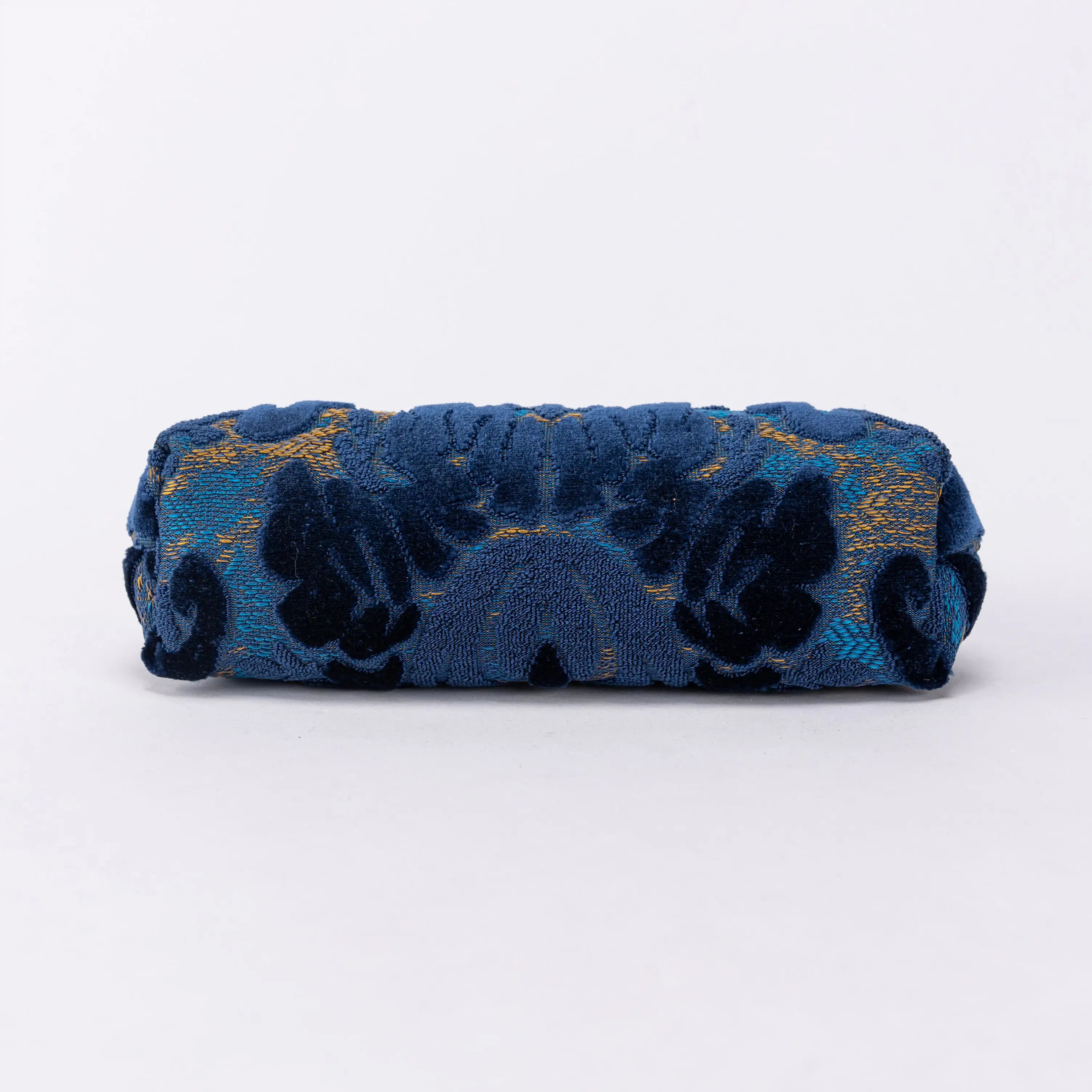 Burnout Velvet Navy Alma Evening Clutch Bag  bottom