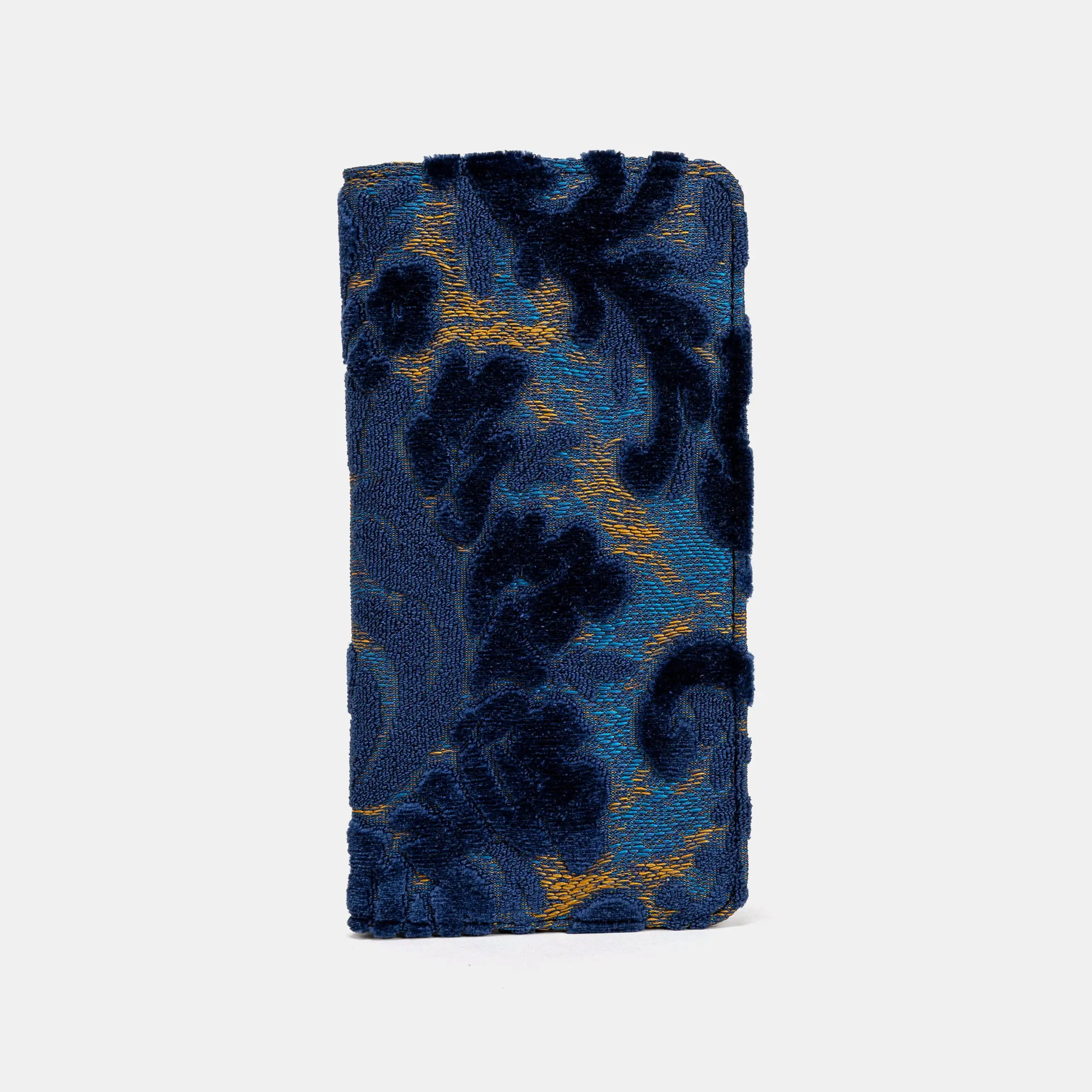 Burnout Velvet Navy Checkbook Cover of America main