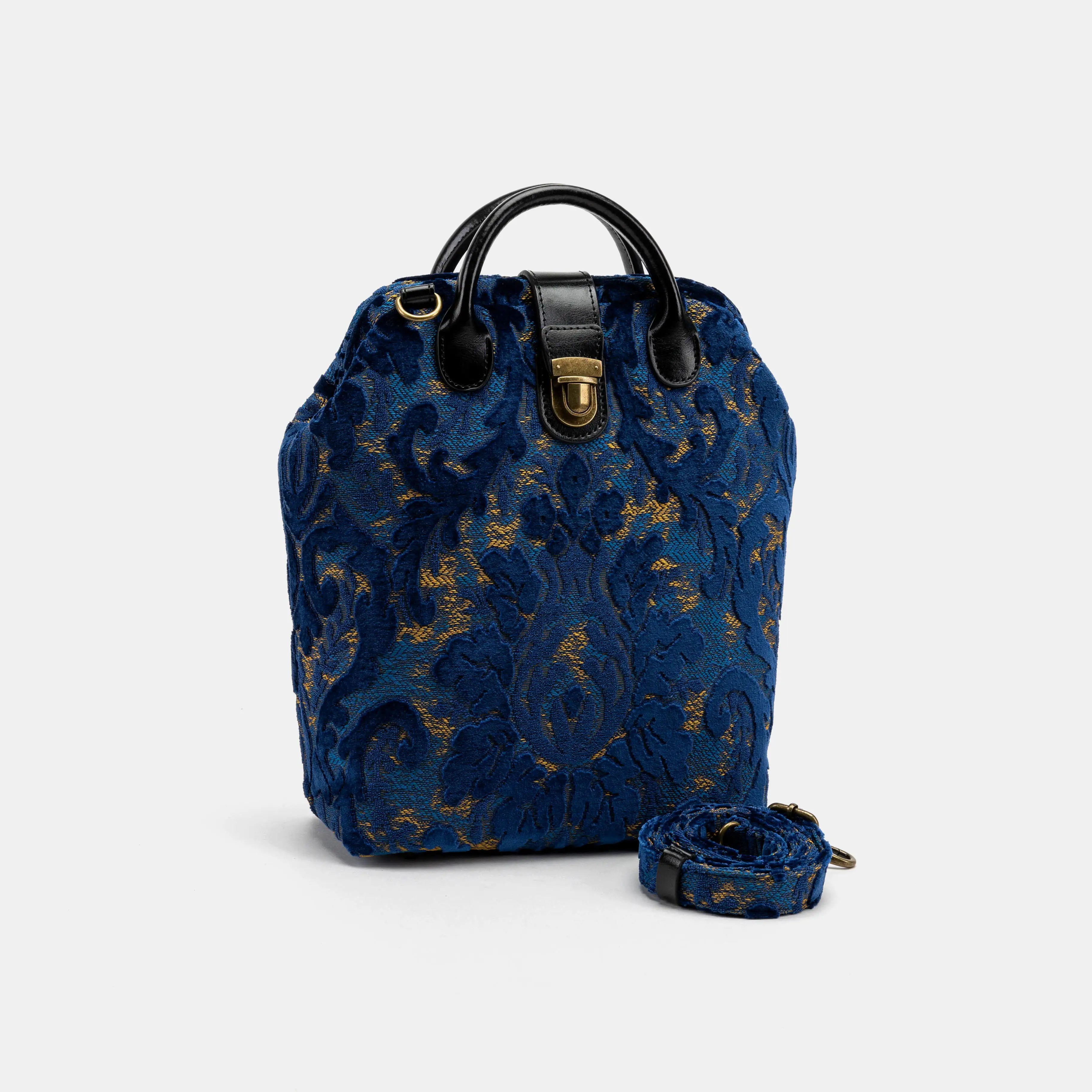 Burnout Velvet Navy Everyday Backpack of America main
