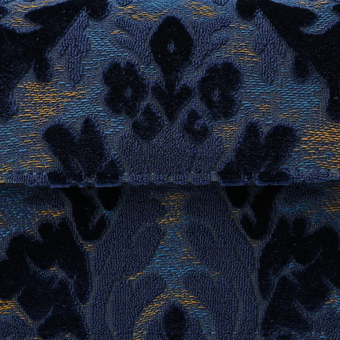 Burnout Velvet Navy Flap Crossbody Bag carpet bag of America pattern
