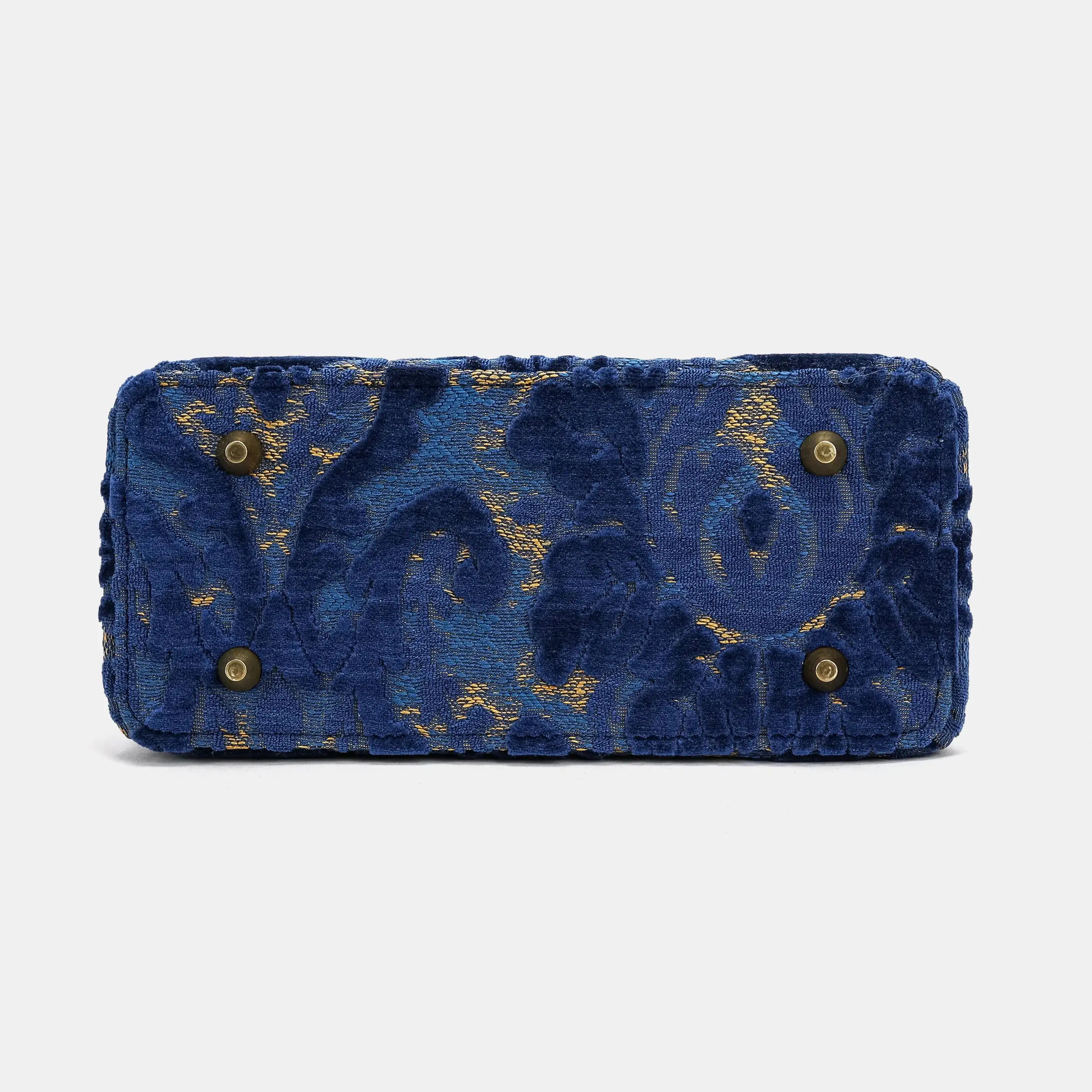 Burnout velvet Navy Helena Carpet Gladstone Backpack of America bottom