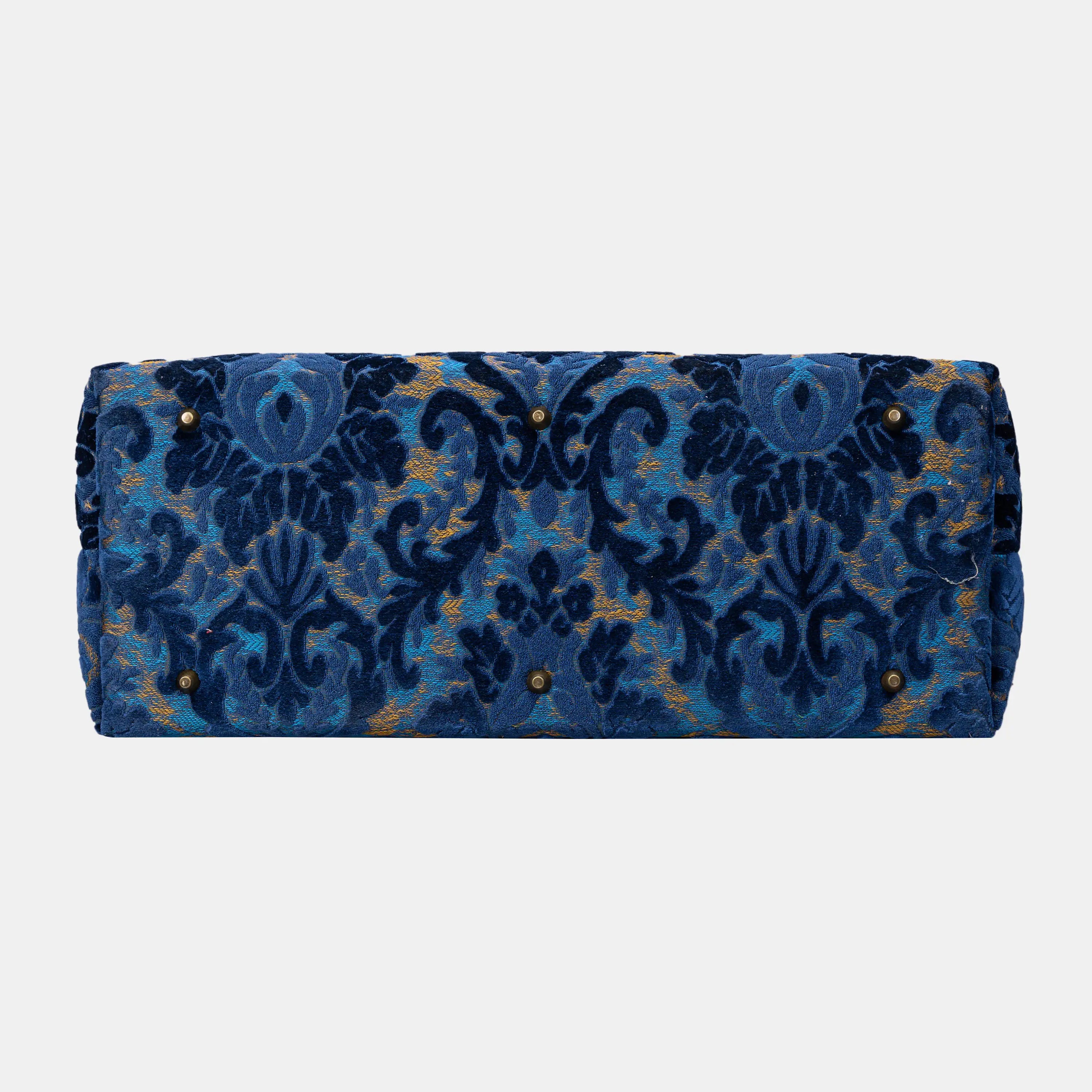 Burnout Velvet Navy Men's Carpetbag of America bottom-4