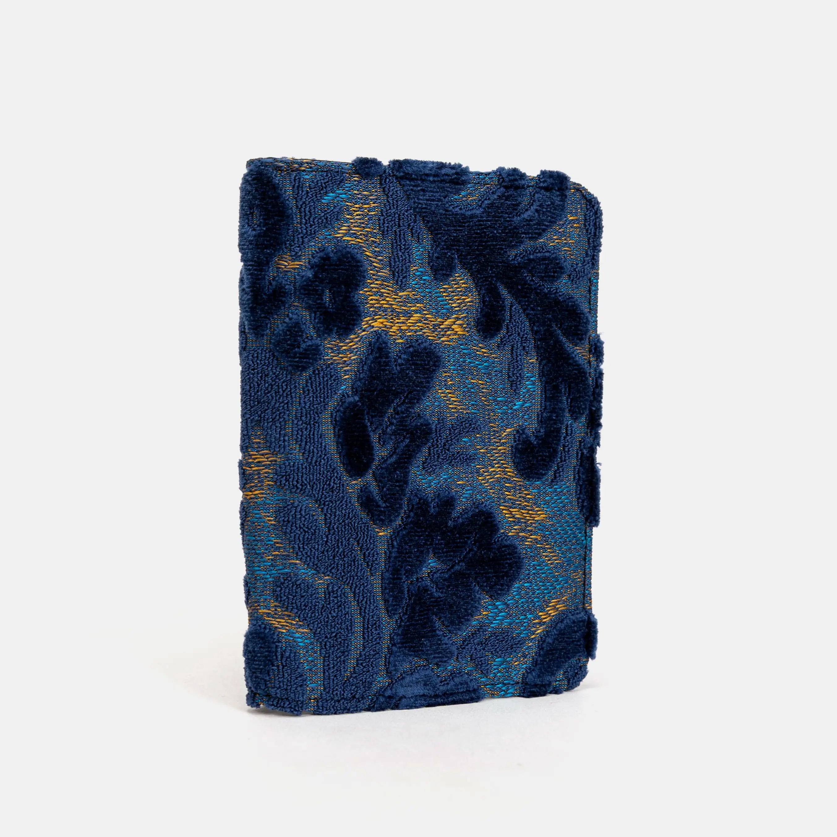 Burnout Velvet Navy Passport Cover of America side