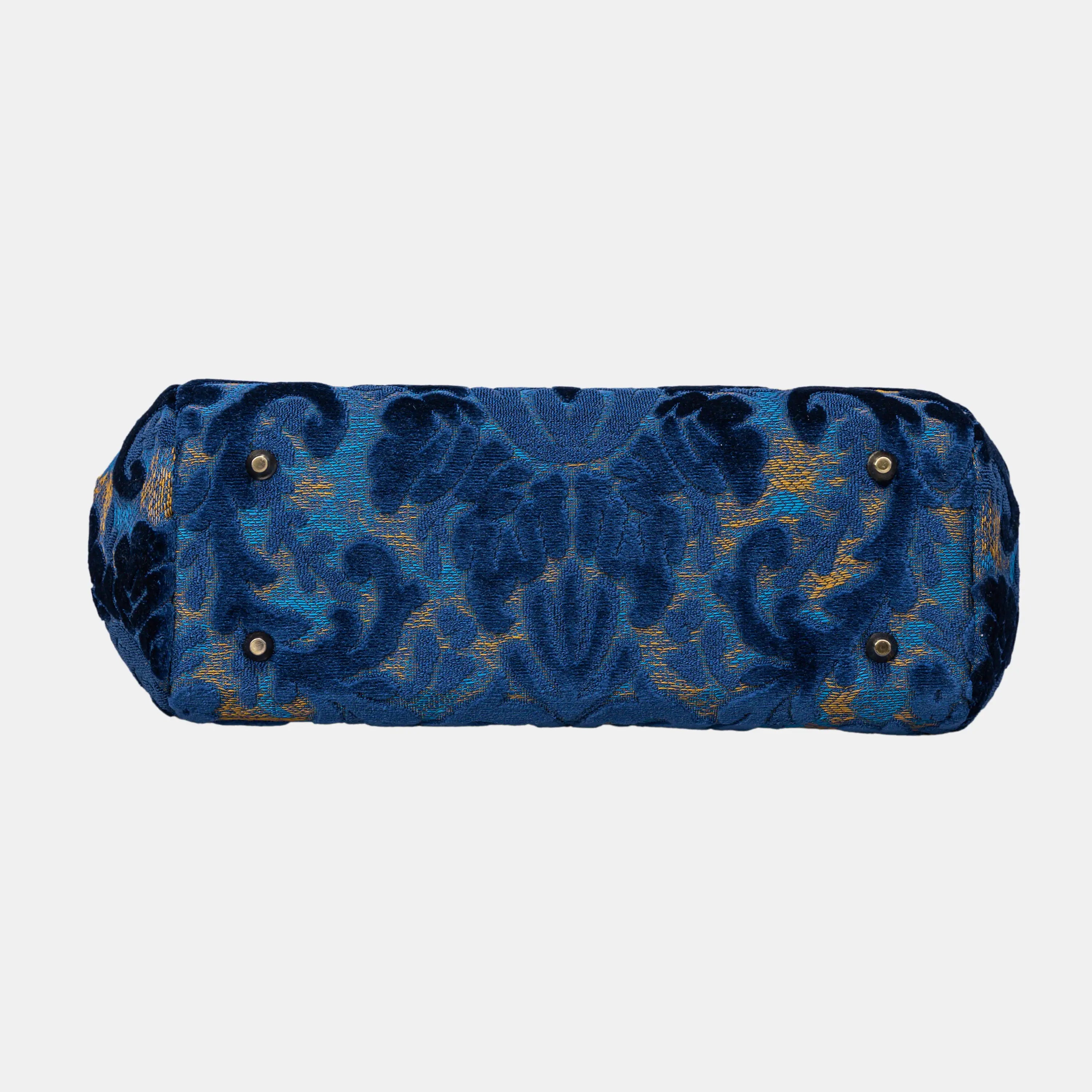 Burnout Velvet Navy Shoulder Bag bottom