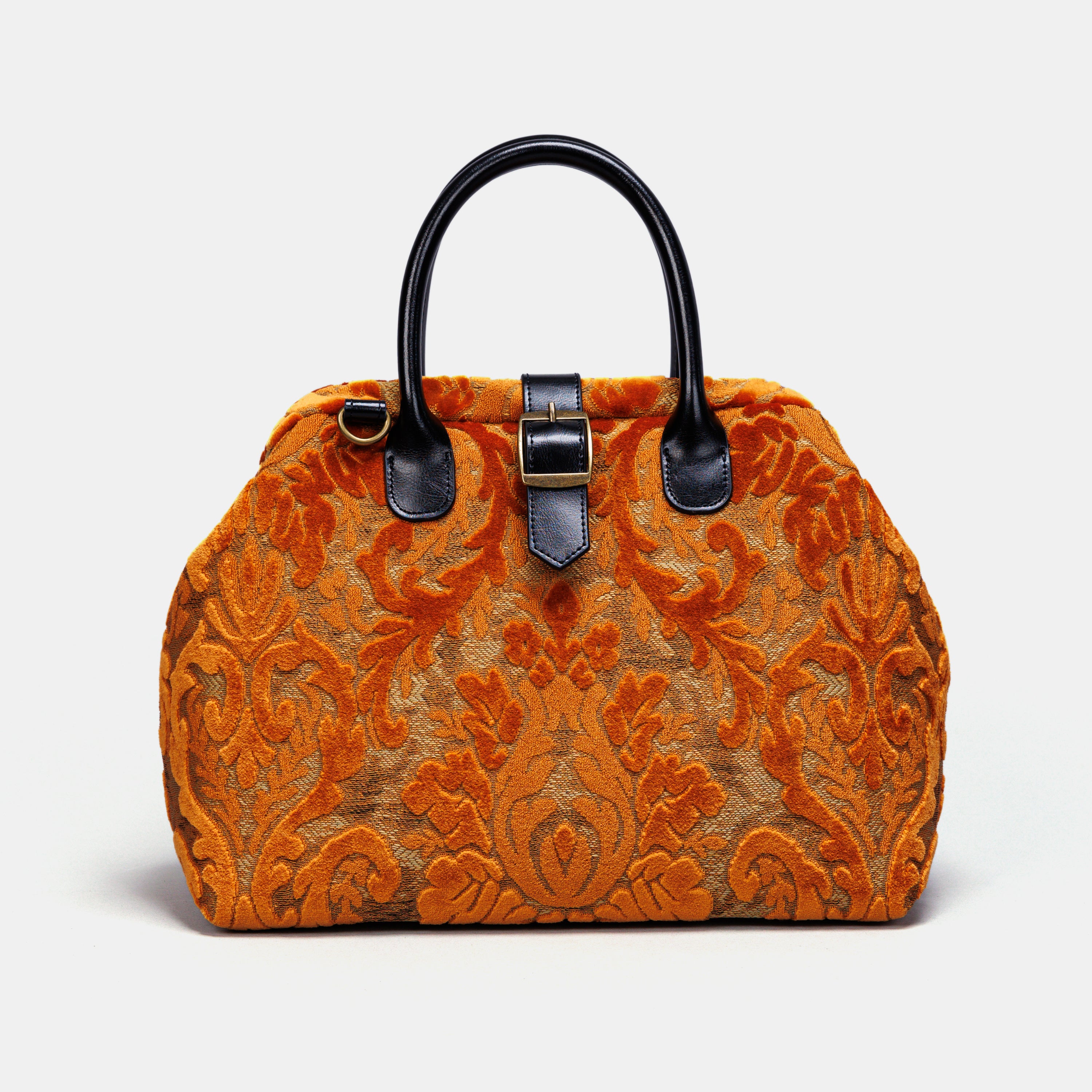Burnout Velvet Orange Carpet Handbag Purse carpet bag MCW Handmade of America main