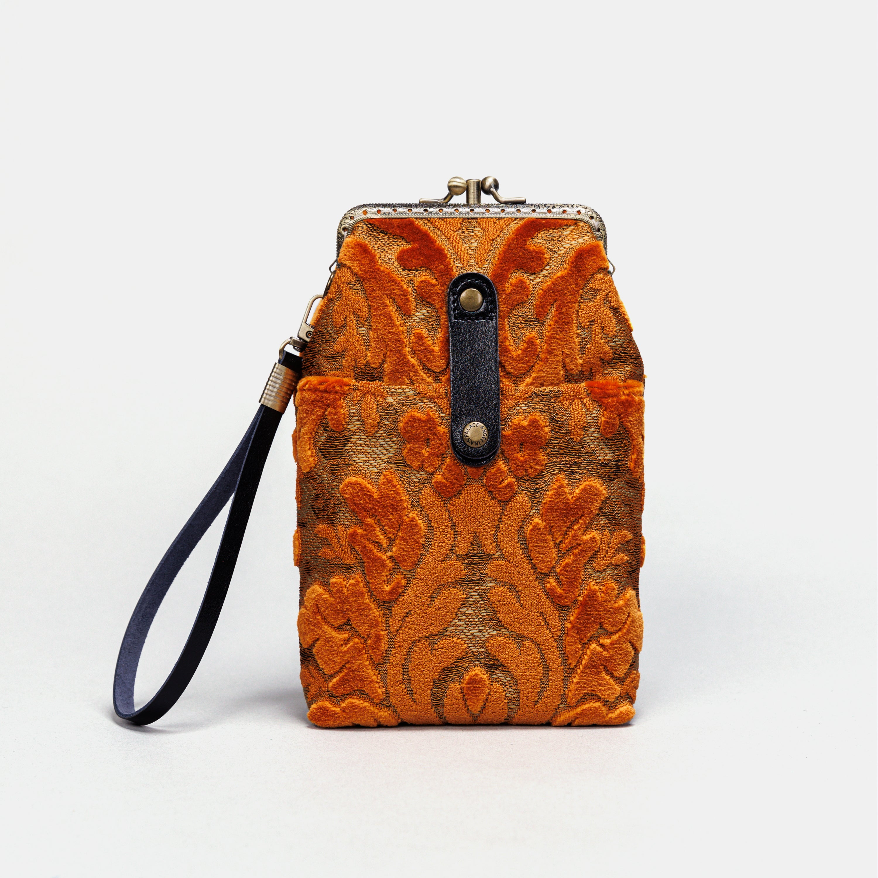 Burnout Velvet Orange Carpet Phone Case Carpetbag of America front