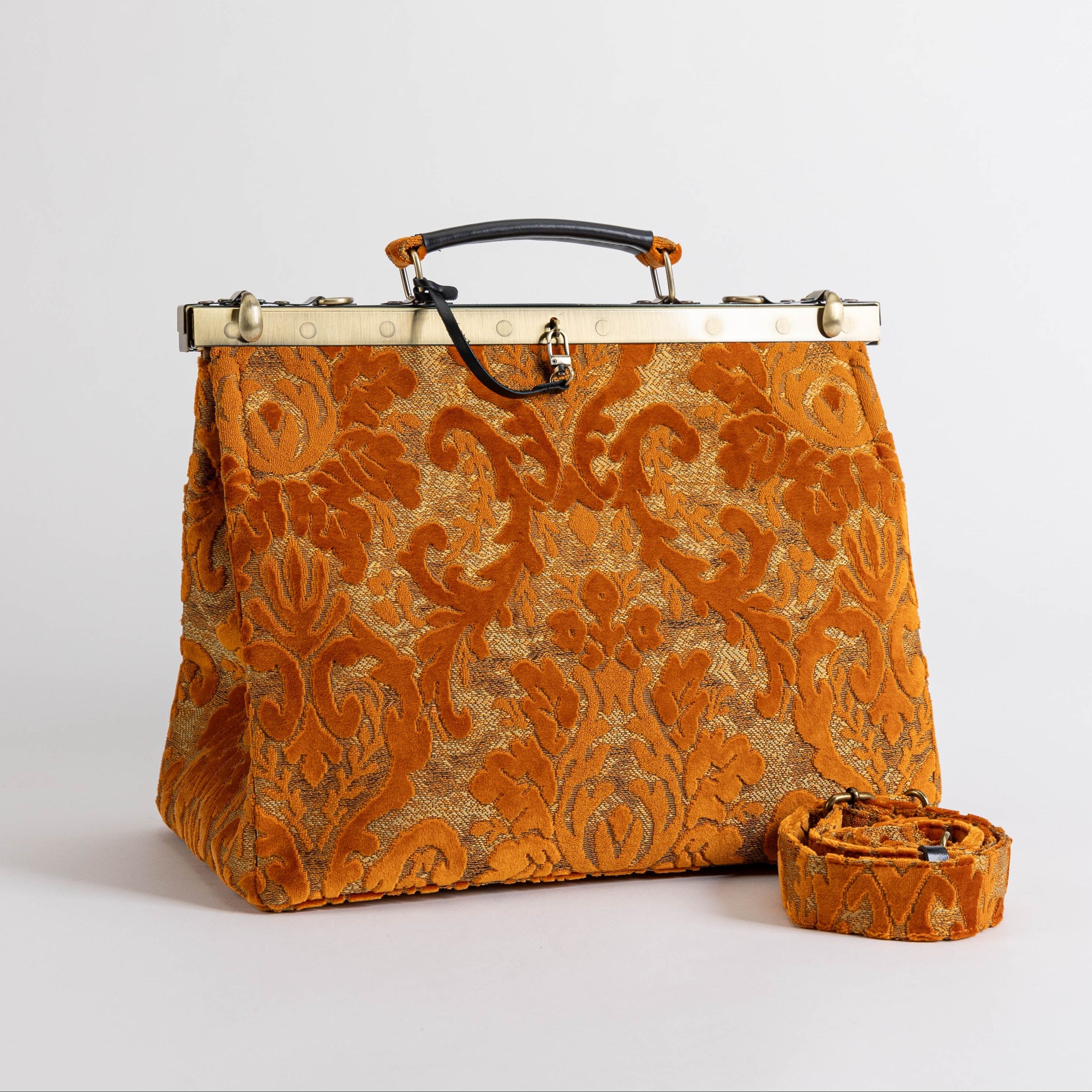 Burnout Velvet Orange Celine Carpet Gladstone Bag of America main
