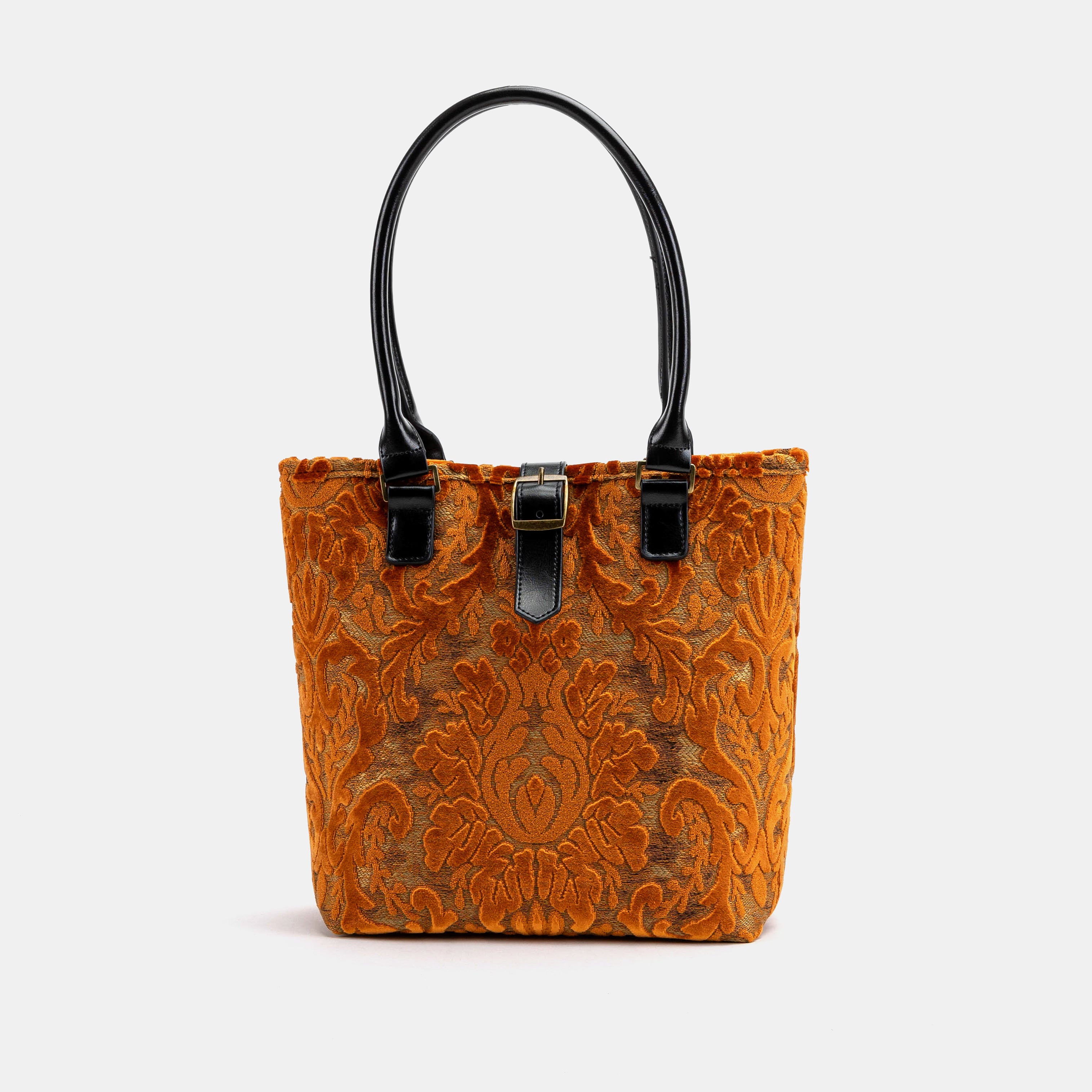 Burnout Velvet Orange Everyday Tote Carpet Bag of America main