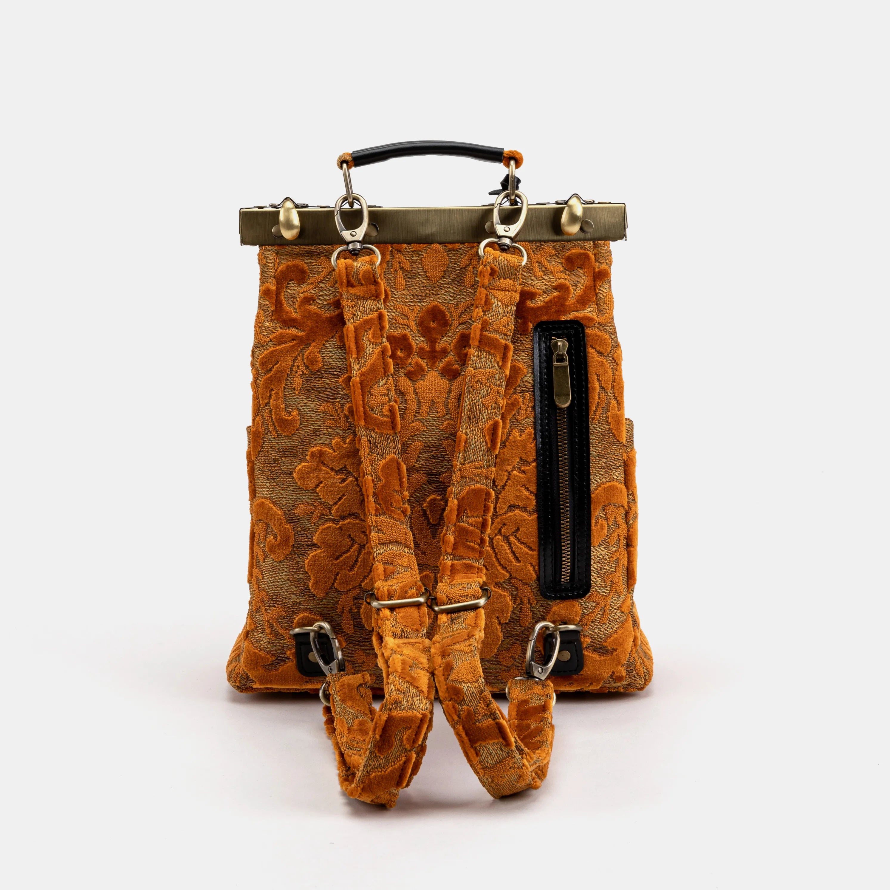 Burnout Velvet Orange Helena Carpet Gladstone Backpack of America back