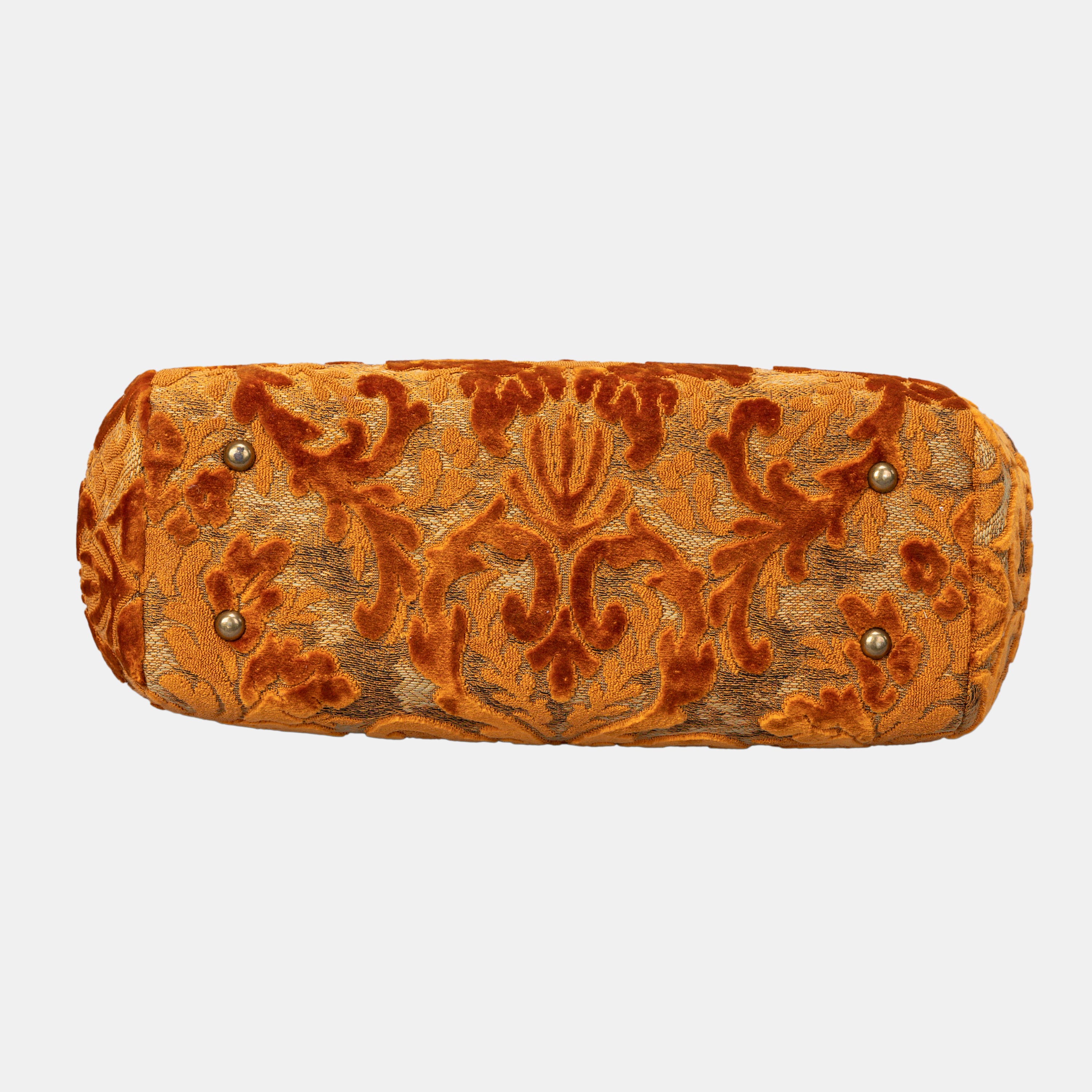 Burnout Velvet Orange Shoulder Bag bottom
