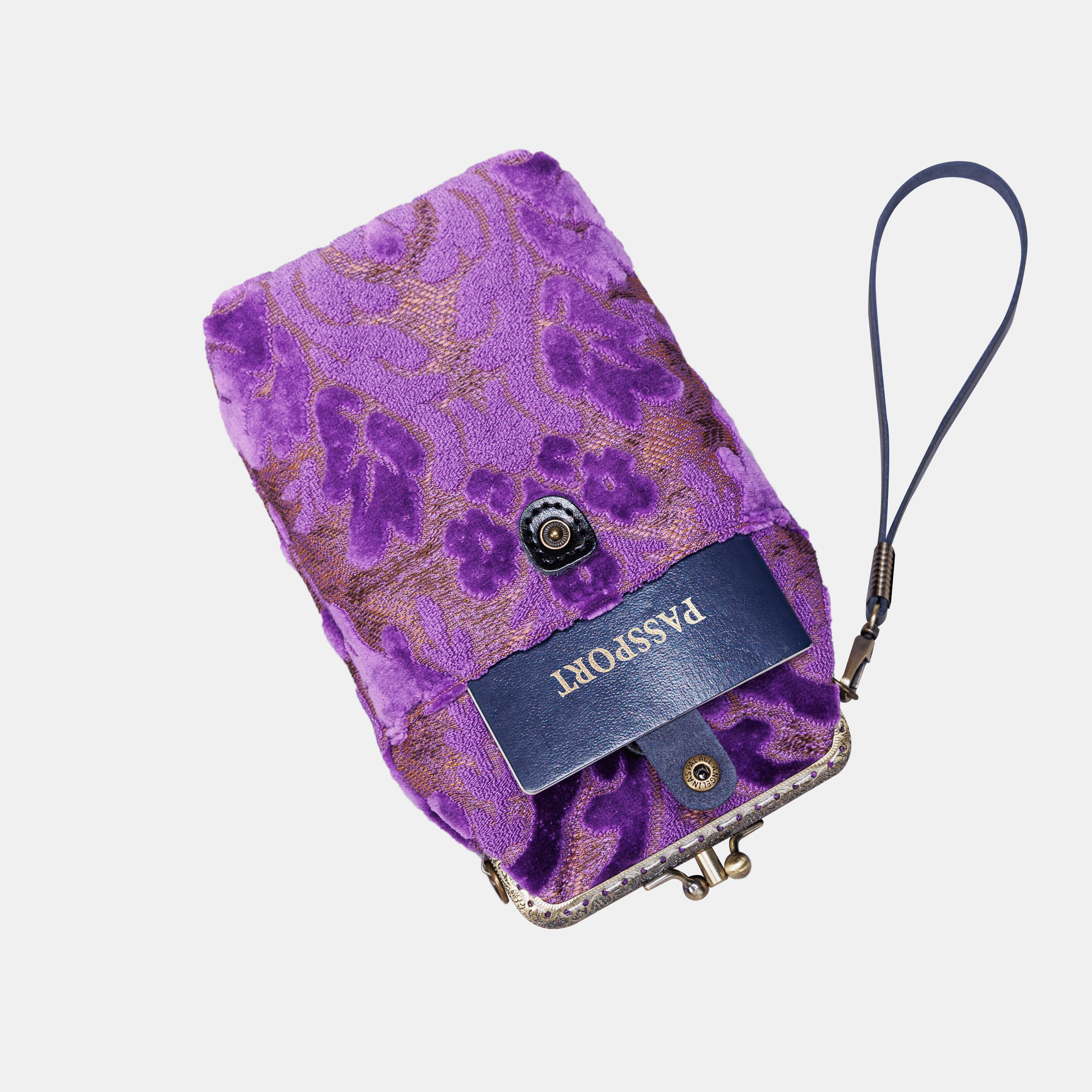 Burnout Velvet Purple Carpet Phone Case Carpetbag of America pocket