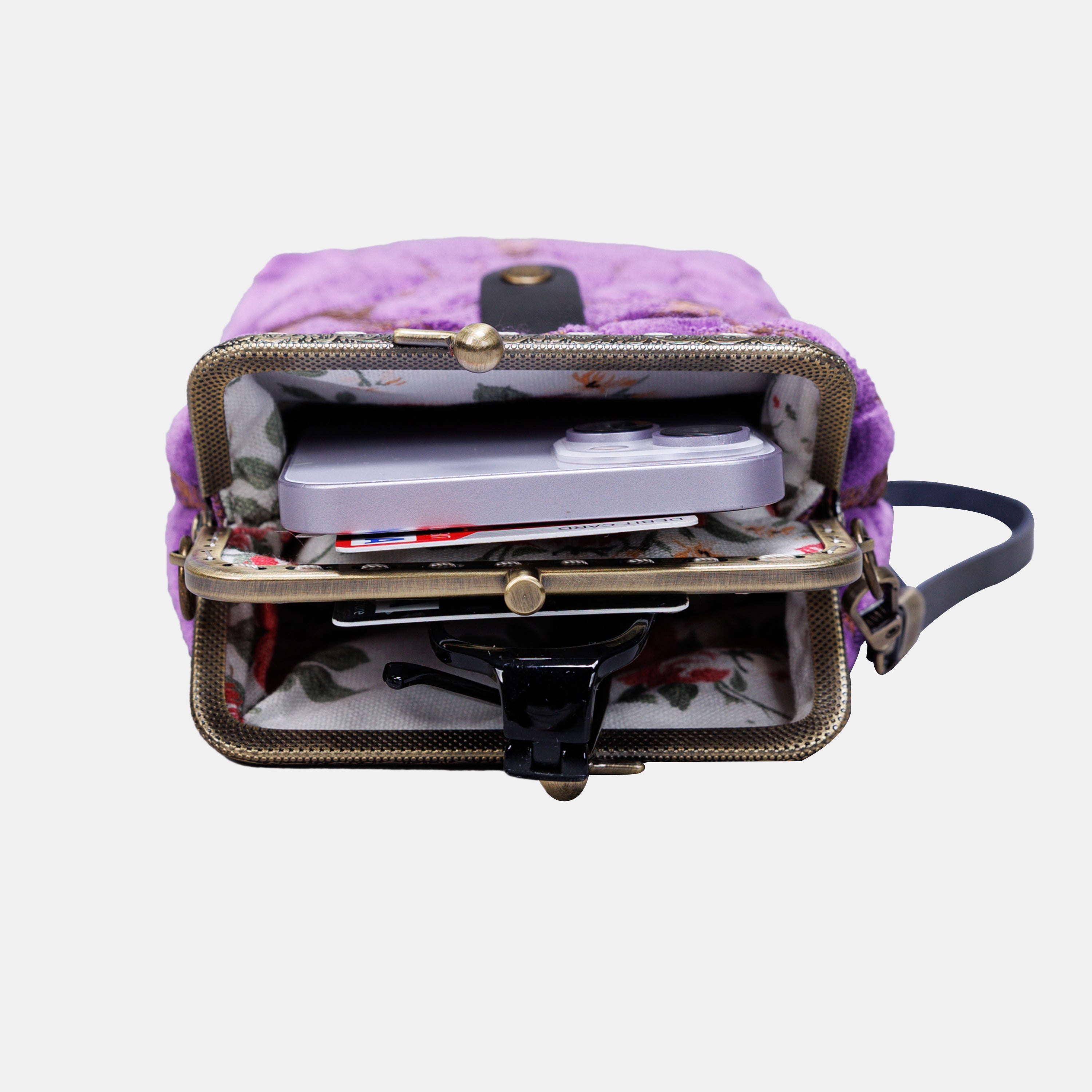 Burnout Velvet Purple Carpet Phone Case Carpetbag of America lay flat