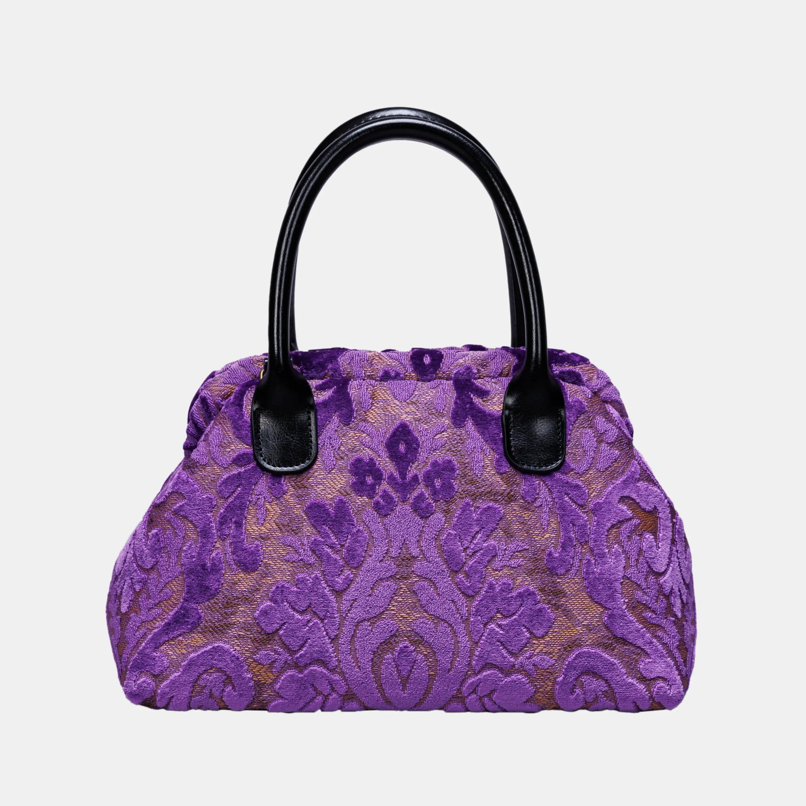 Burnout Velvet Purple Carpet Satchel carpet bag MCW Handmade of America main