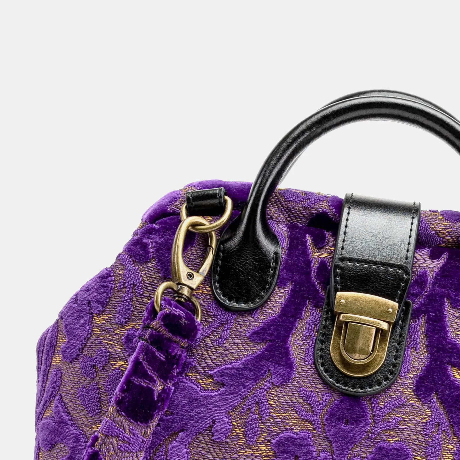 Burnout Velvet Purple Everyday Backpack of America buckle