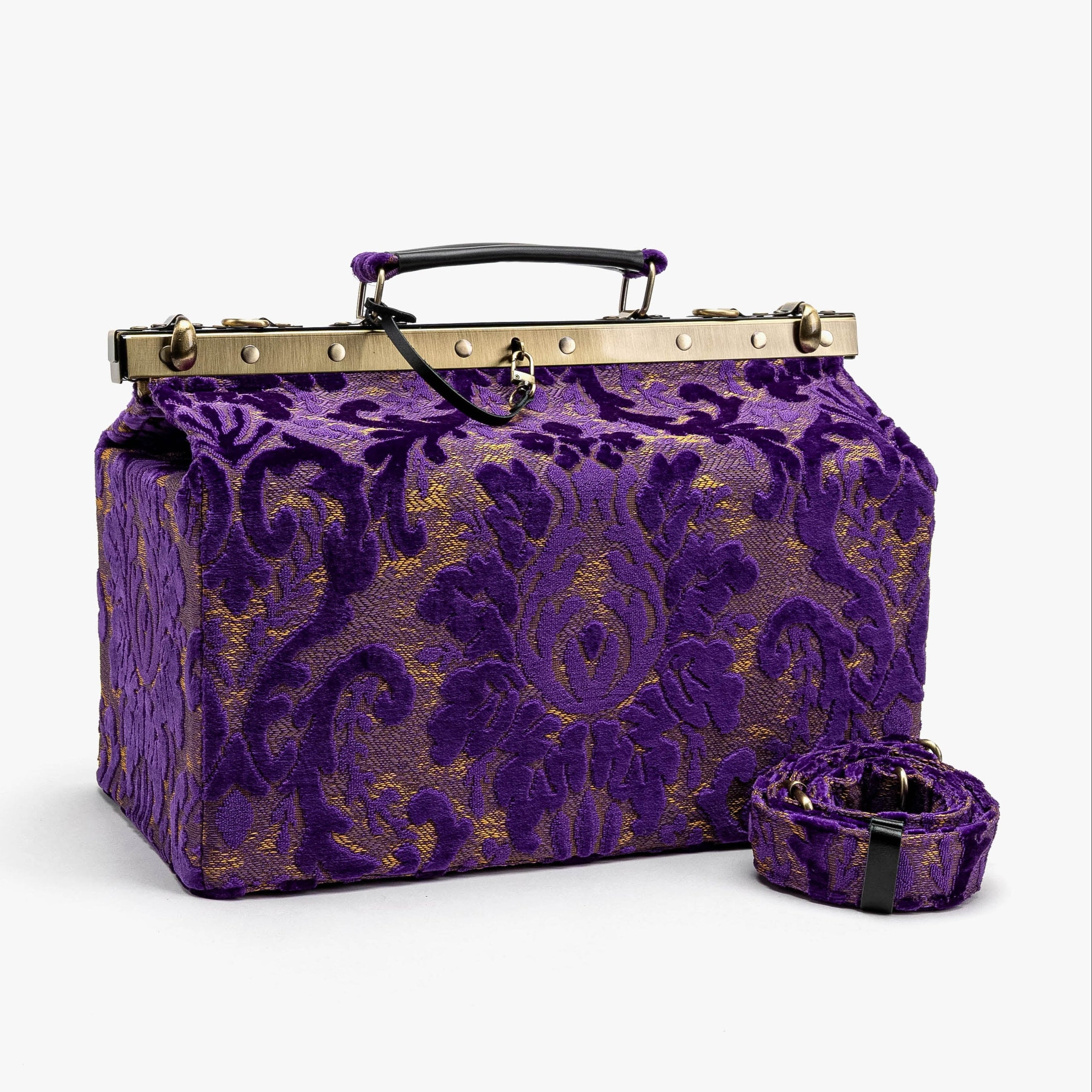 Burnout Velvet Purple Genevieve Carpet Gladstone Bag of America main