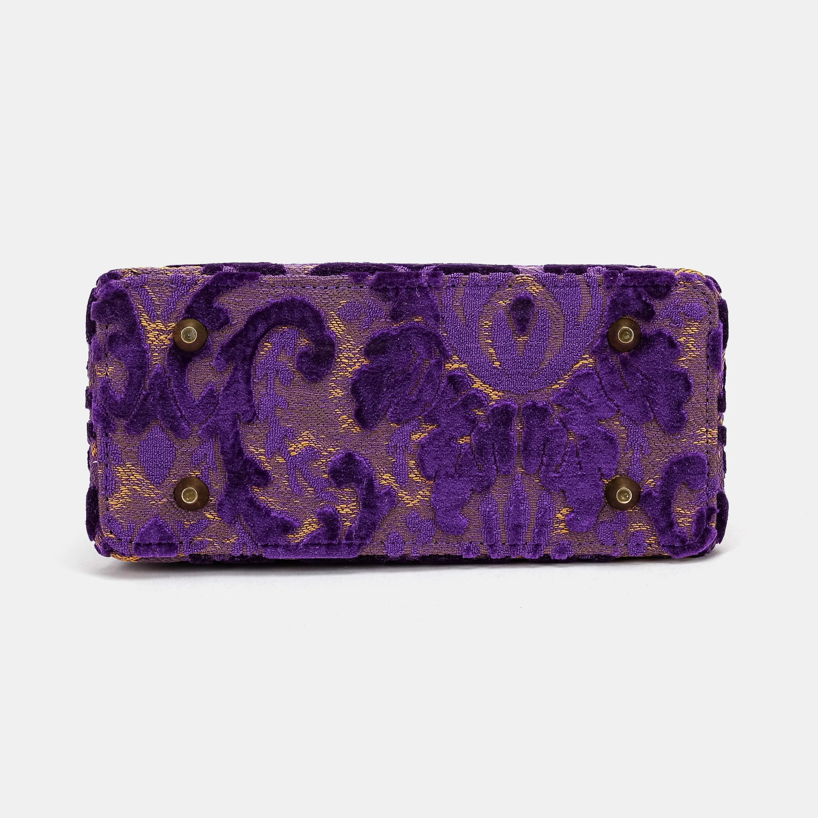 Burnout Velvet Purple Helena Carpet Gladstone Backpack of America bottom