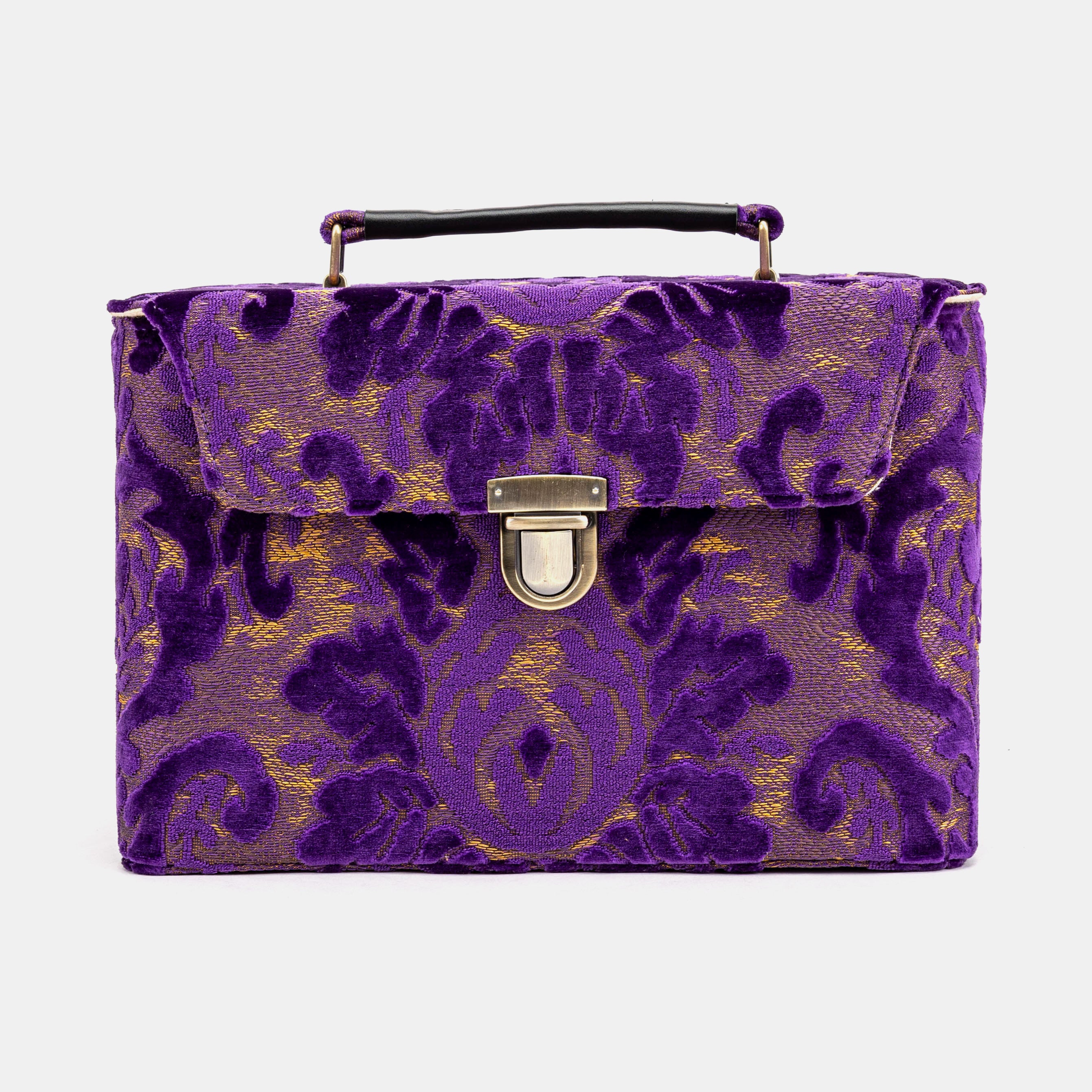 Burnout Velvet Purple Josephine Large Train Case main