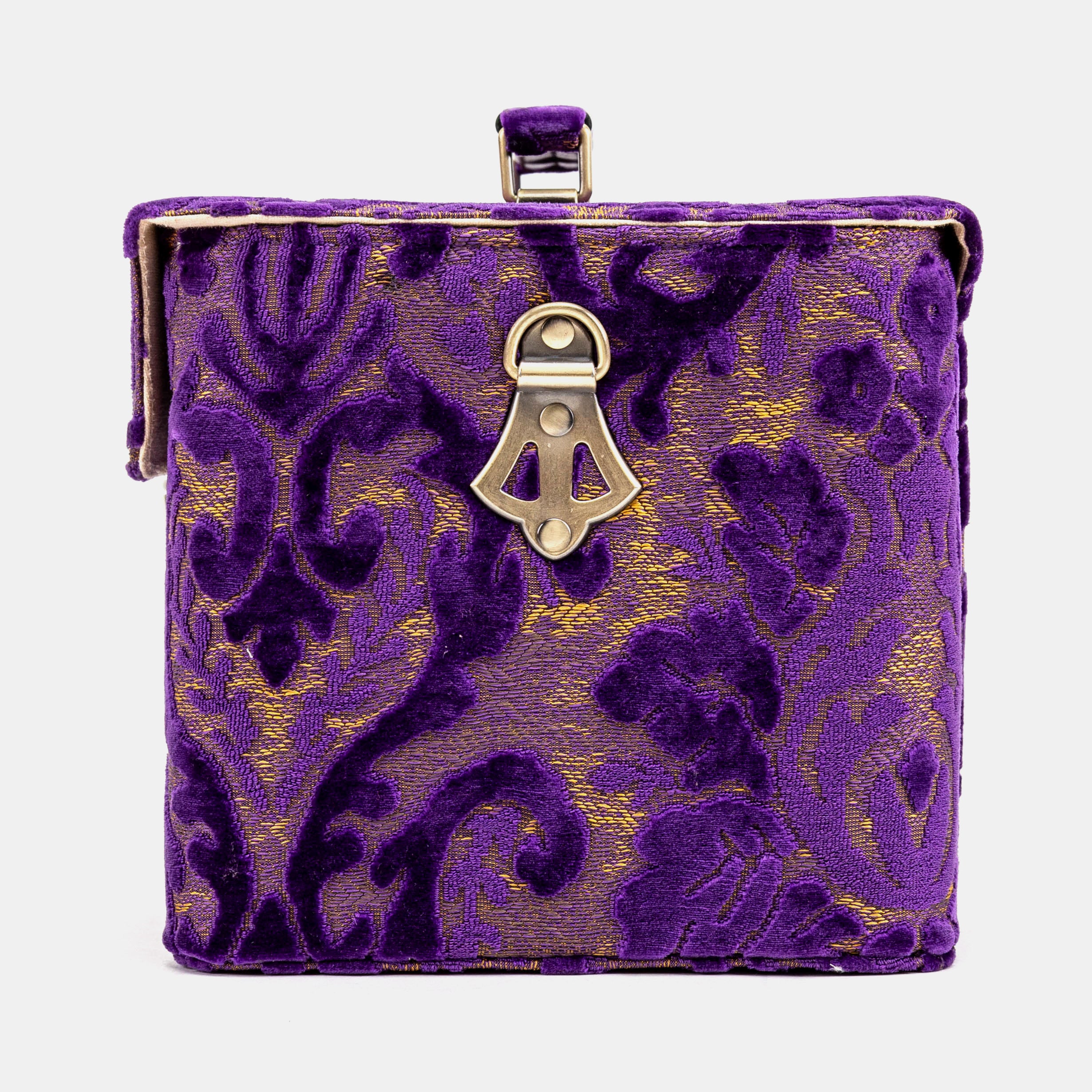 Burnout Velvet Purple Josephine Large Train Case right
