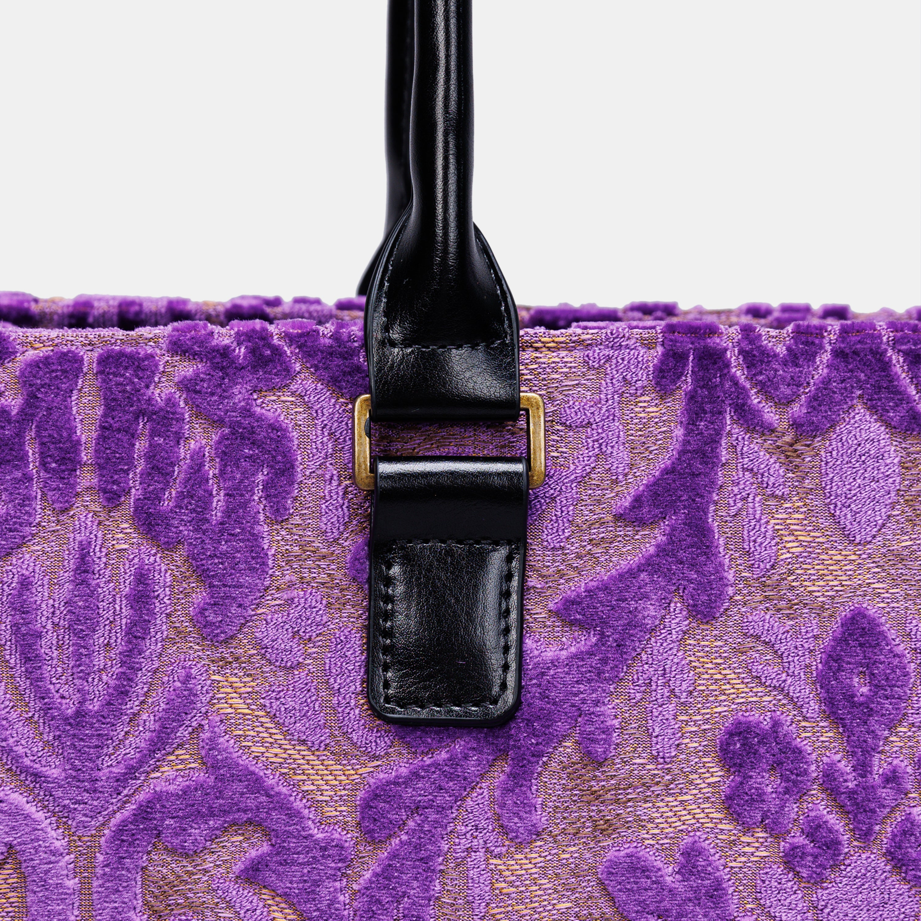 Burnout Velvet Purple Laptop Work Tote  of America detail