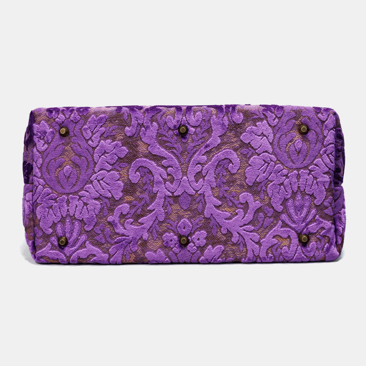 Burnout Velvet Purple Mary Poppins Weekender Carpetbag of America bottom