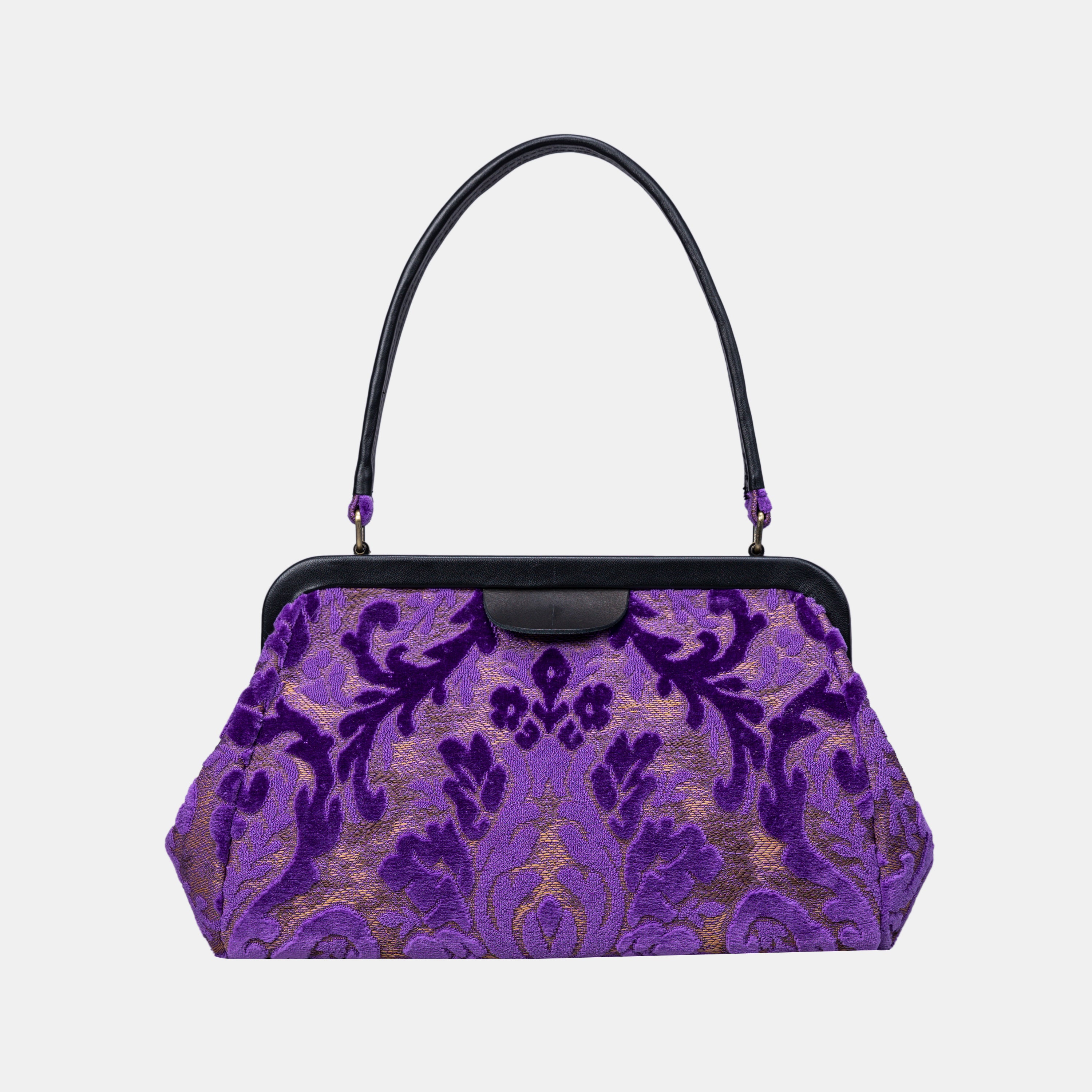 Burnout Velvet Purple Shoulder Bag main