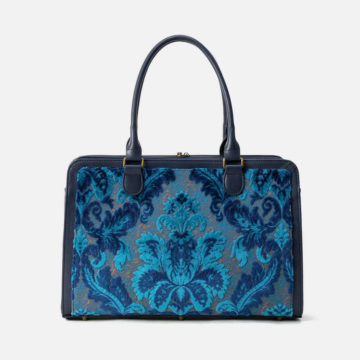 Burnout Velvet Revival Aqua Business Tote of America front