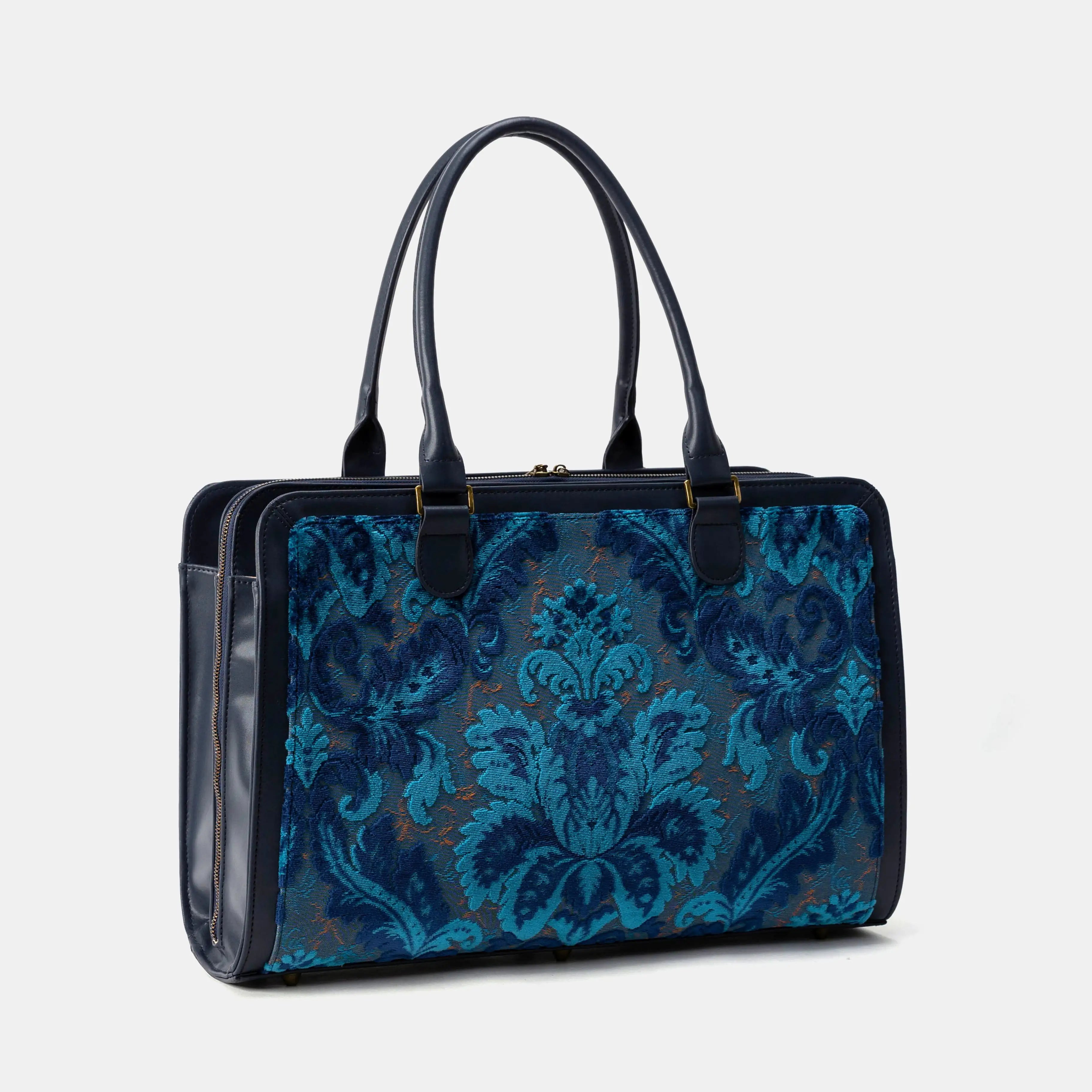 Burnout Velvet Revival Aqua Business Tote of America main