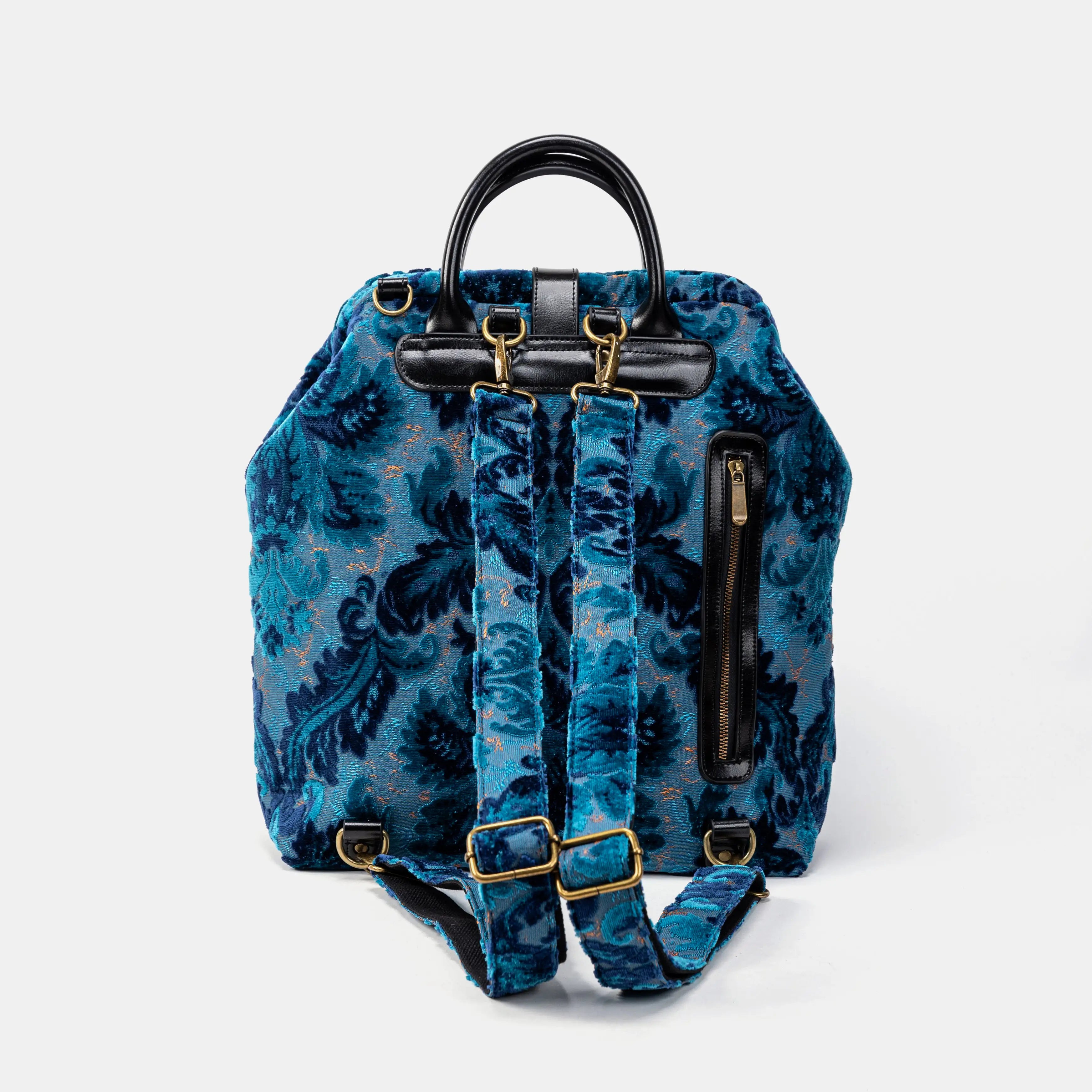 Burnout Velvet Revival Aqua Carpet Laptop Backpack of America back