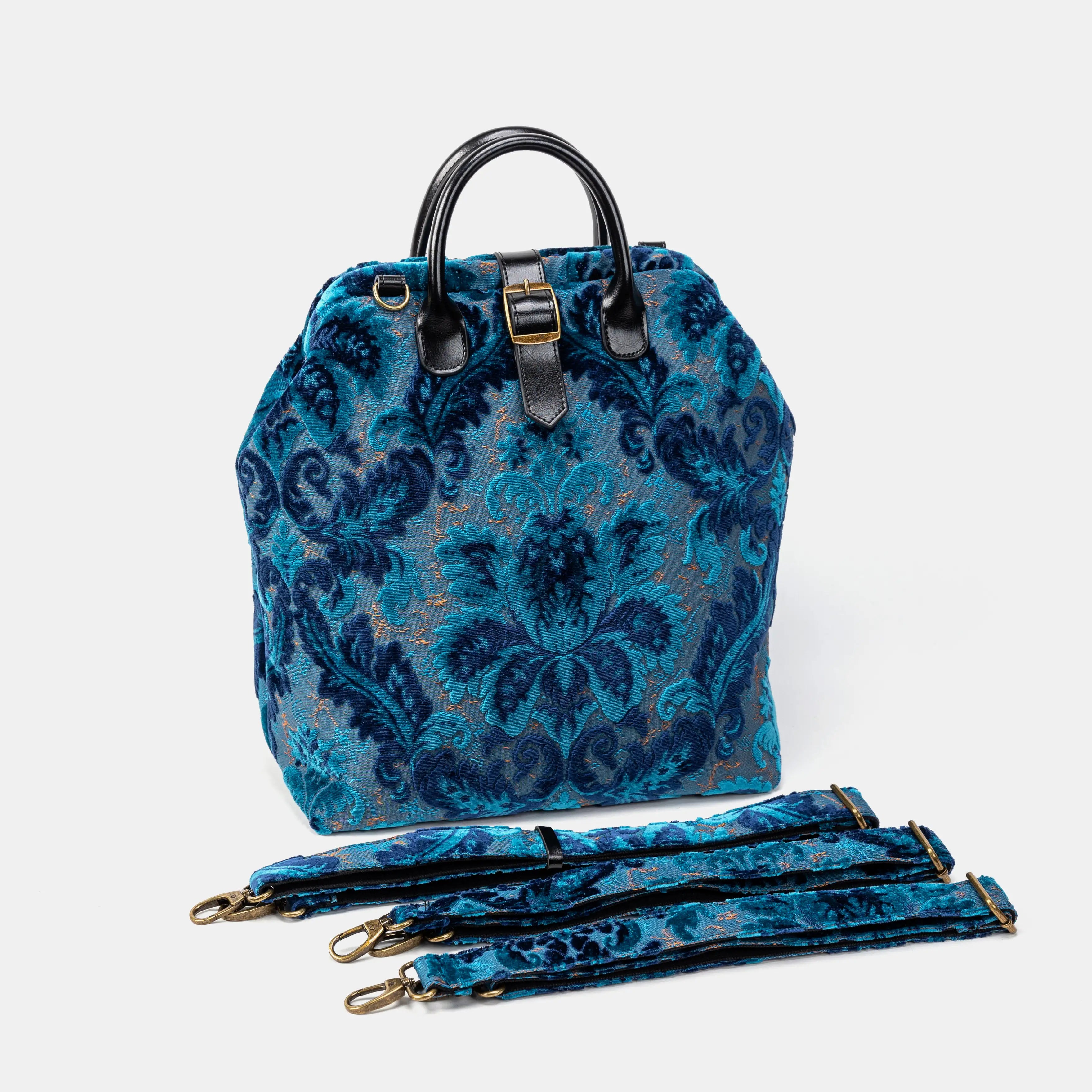 Burnout Velvet Revival Aqua Carpet Laptop Backpack of America set