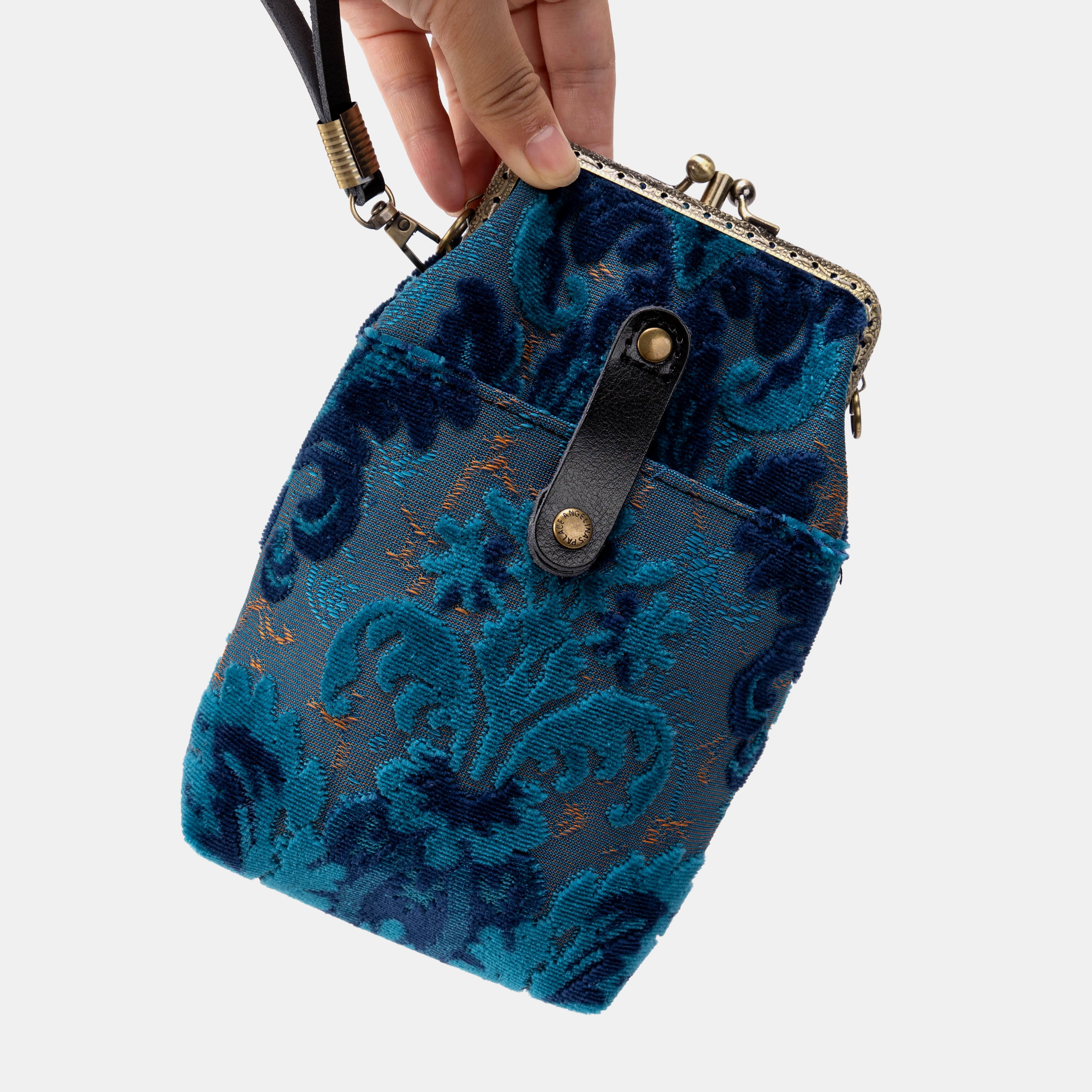 Burnout Velvet Revival Aqua Carpet Phone Case Carpetbag of America main