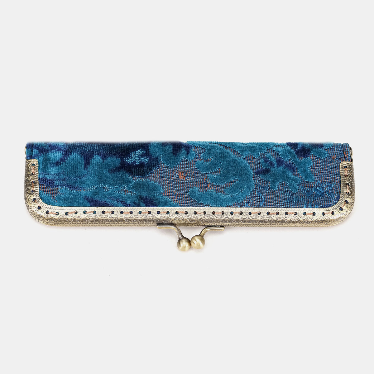 Revival Aqua Duo Pen Case Carpetbag of America front