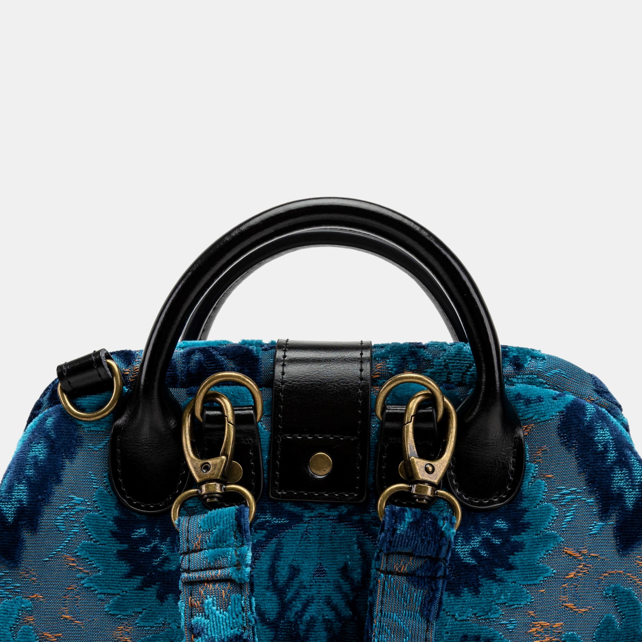 Burnout Velvet Revival Aqua Everyday Backpack of America back detail