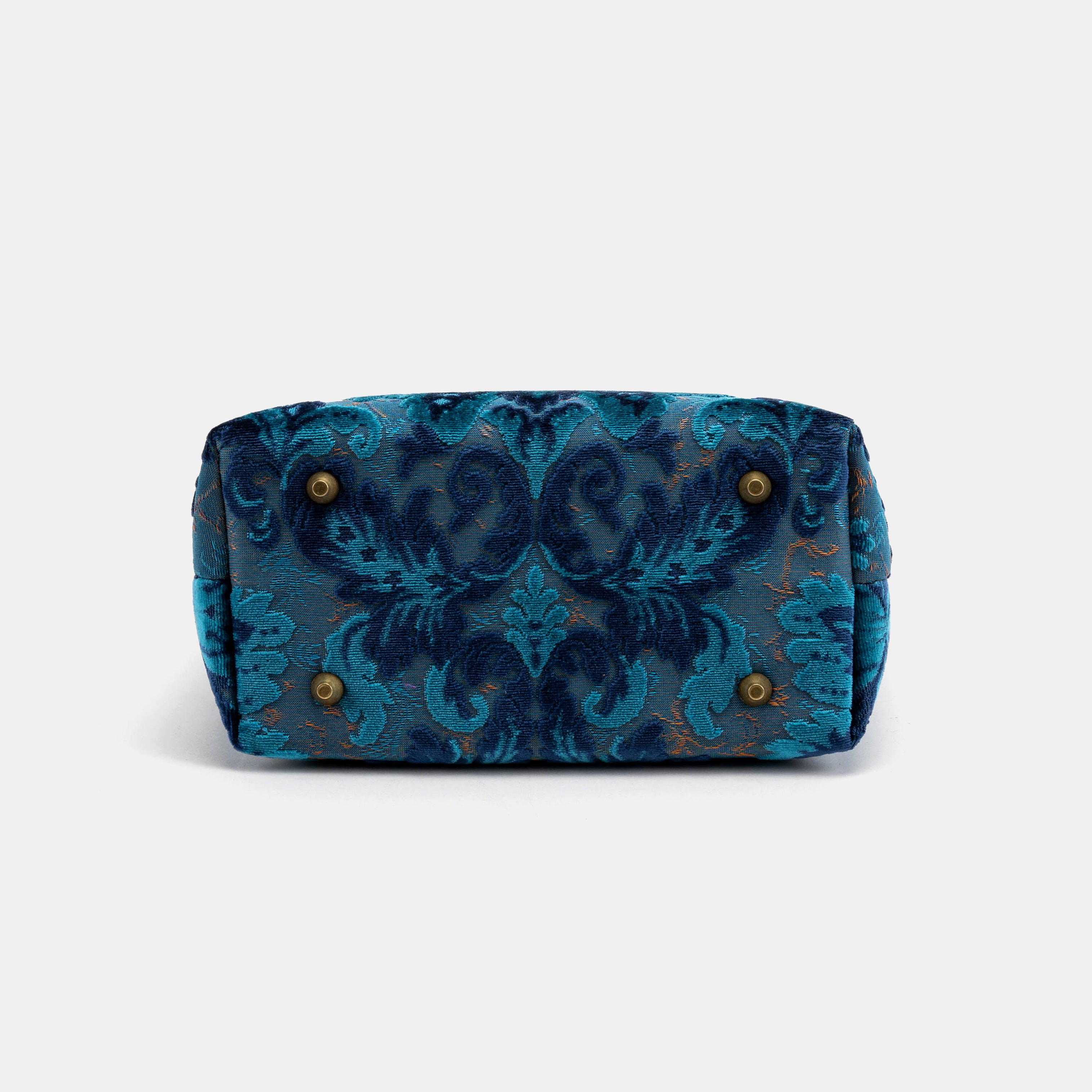 Burnout Velvet Revival Aqua Everyday Tote Bag of America bottom