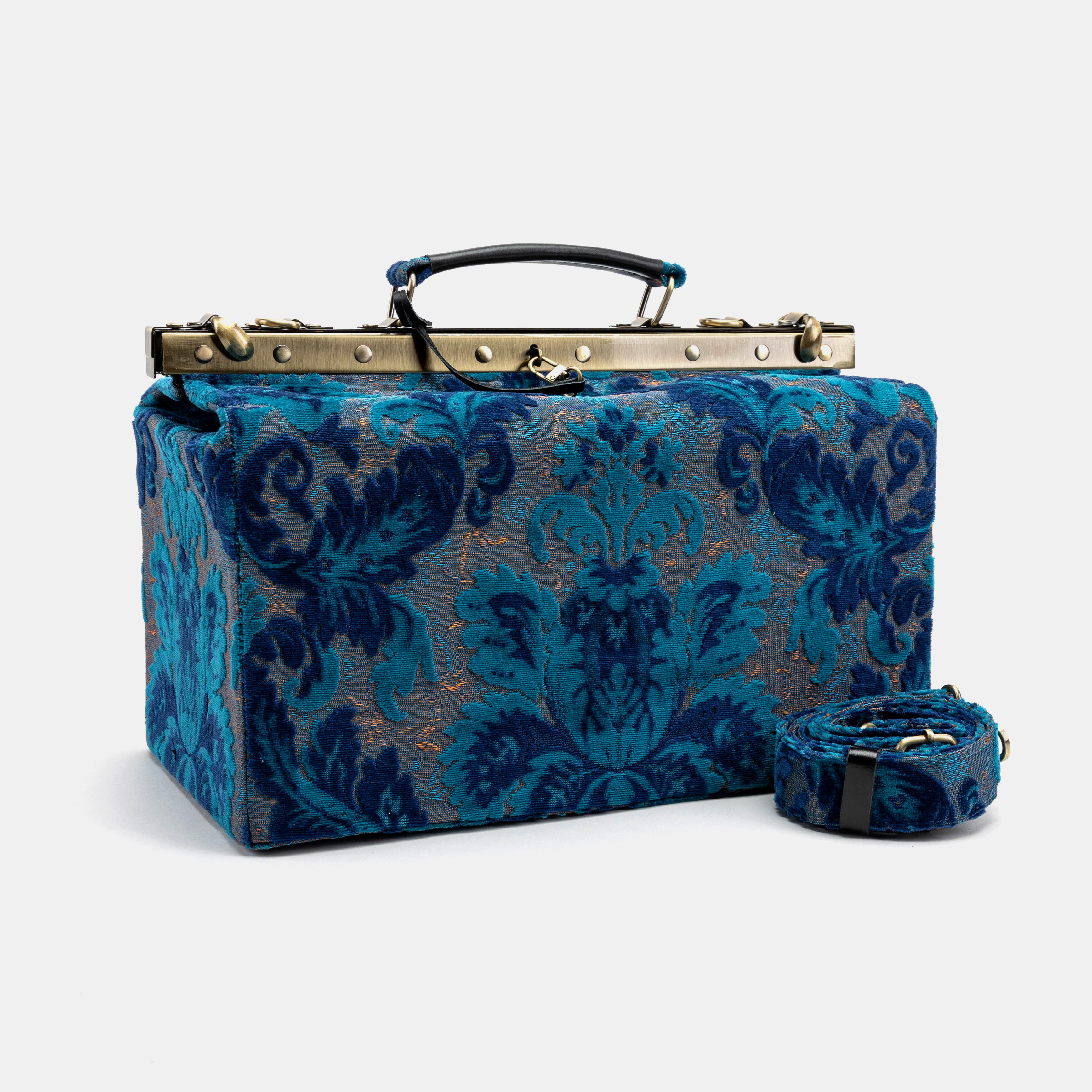 Burnout Velvet Revival Aqua Genevieve Carpet Gladstone Bag of America MAIN