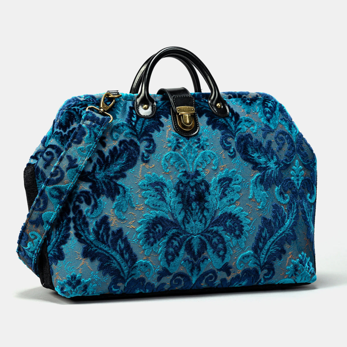 Burnout Velvet Revival Aqua Laptop Work Bag of America with handle