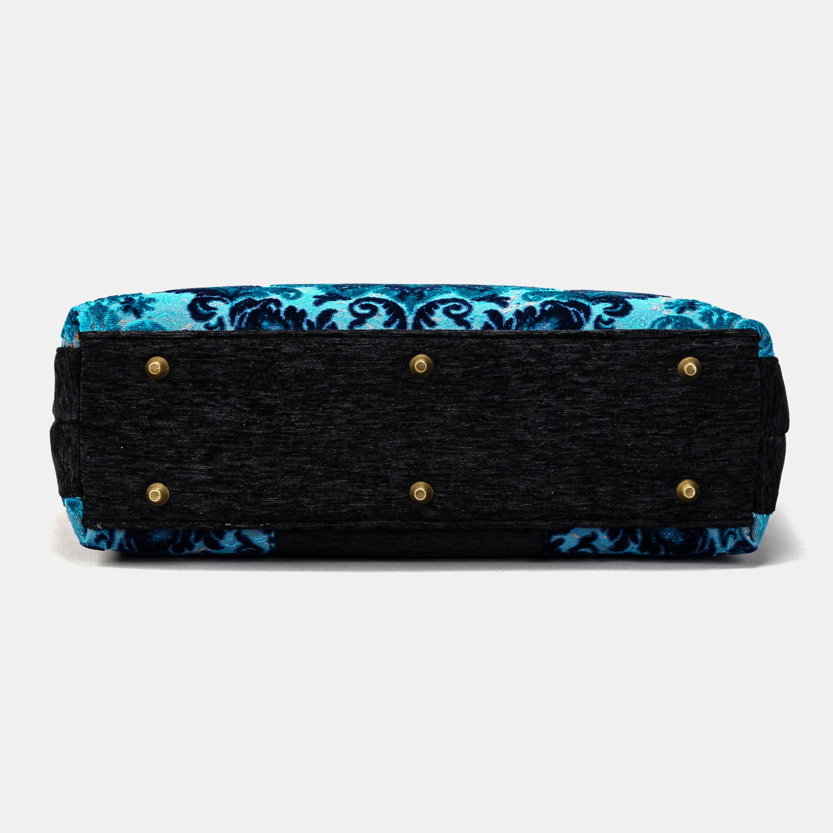 Burnout Velvet Revival Aqua Laptop Work Bag of America back