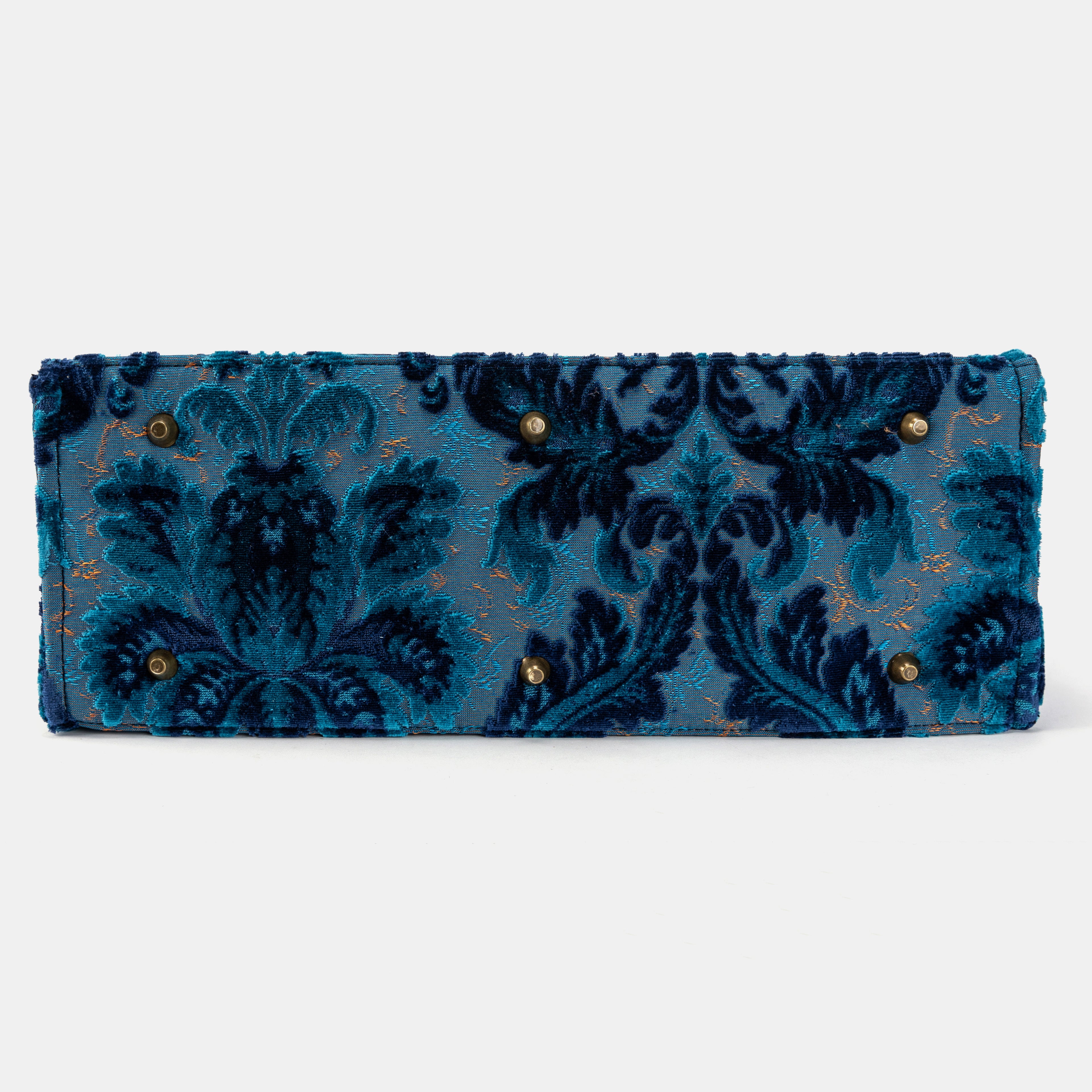 BURNOUT VELVET REVIVAL AQUA LAPTOP WORK TOTE of America BOTTOM