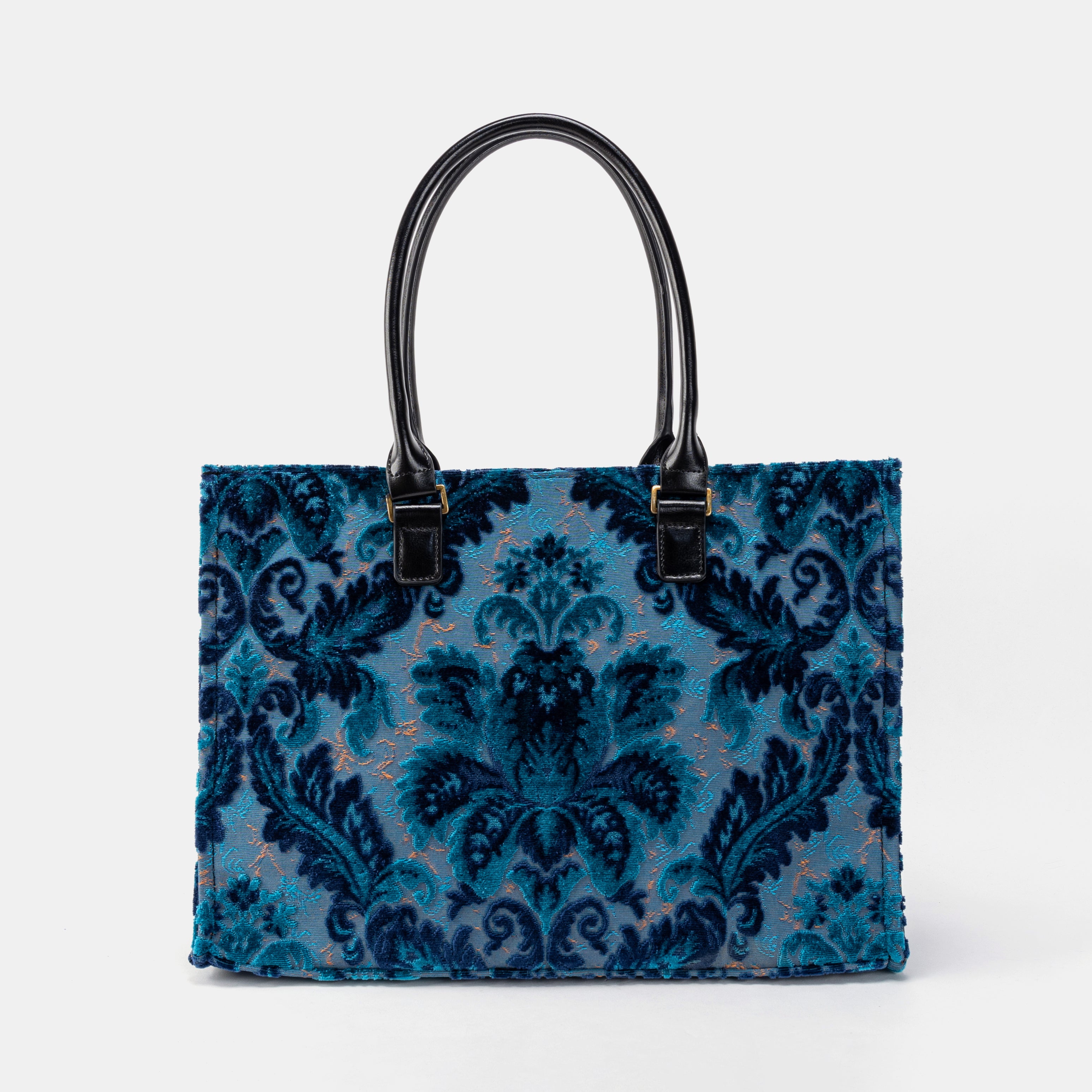 BURNOUT VELVET REVIVAL AQUA LAPTOP WORK TOTE of America OVERVIEW