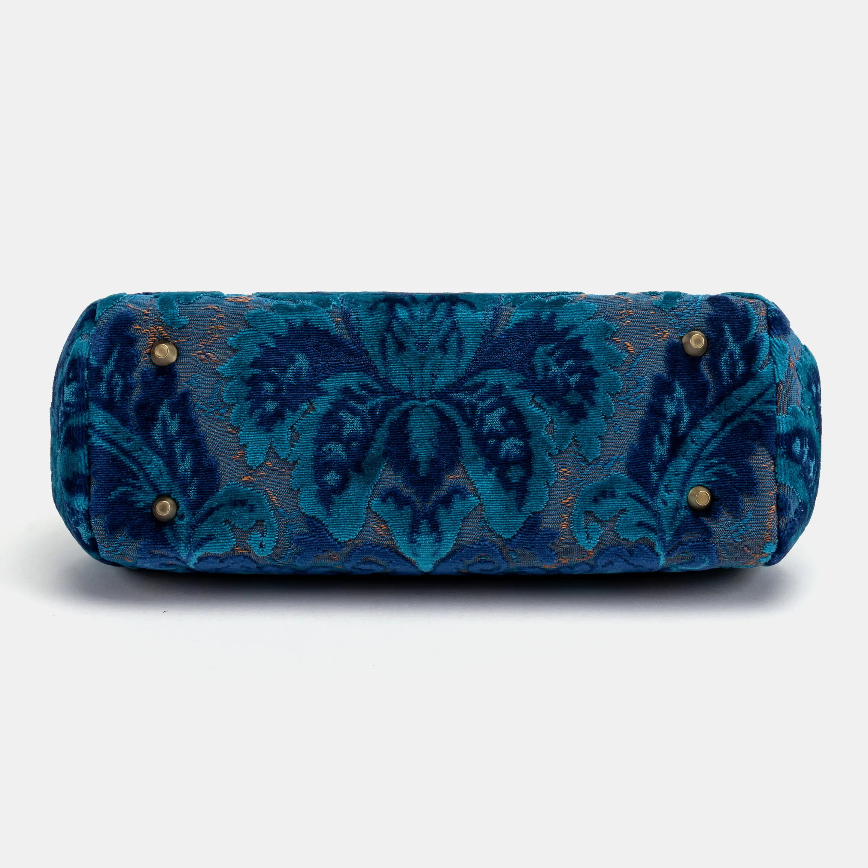 Burnout Velvet Revival Aqua Shoulder Bag of America bottom