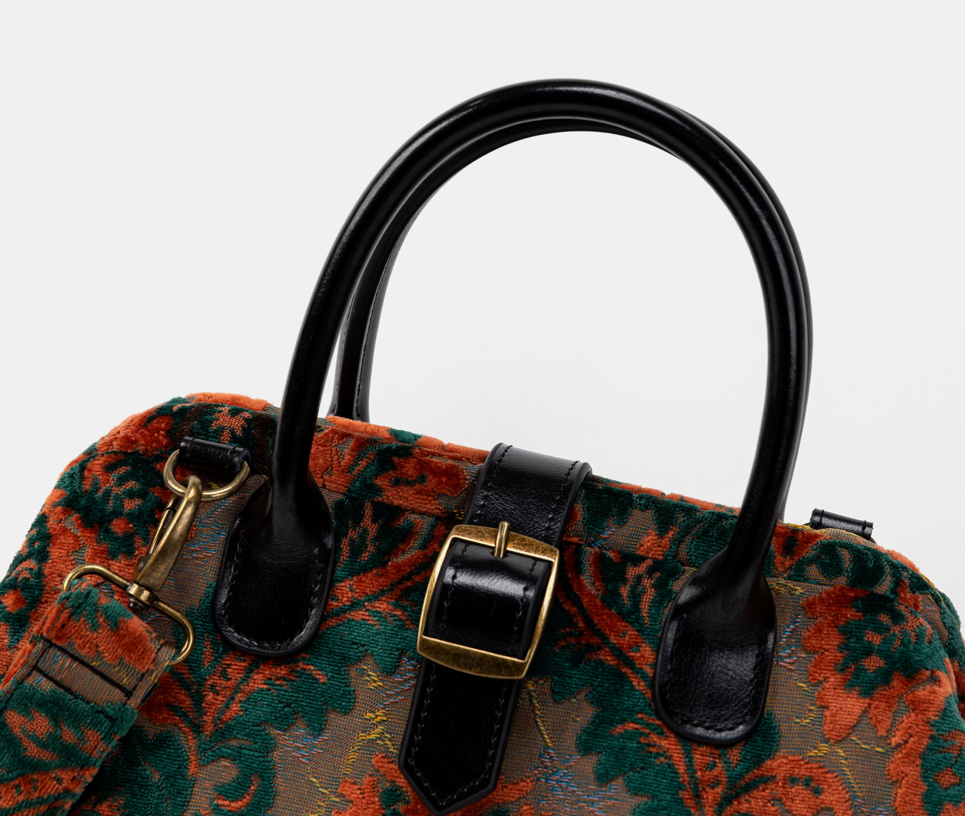 Burnout Velvet Revival Jade Carpet Handbag Purse of America detail