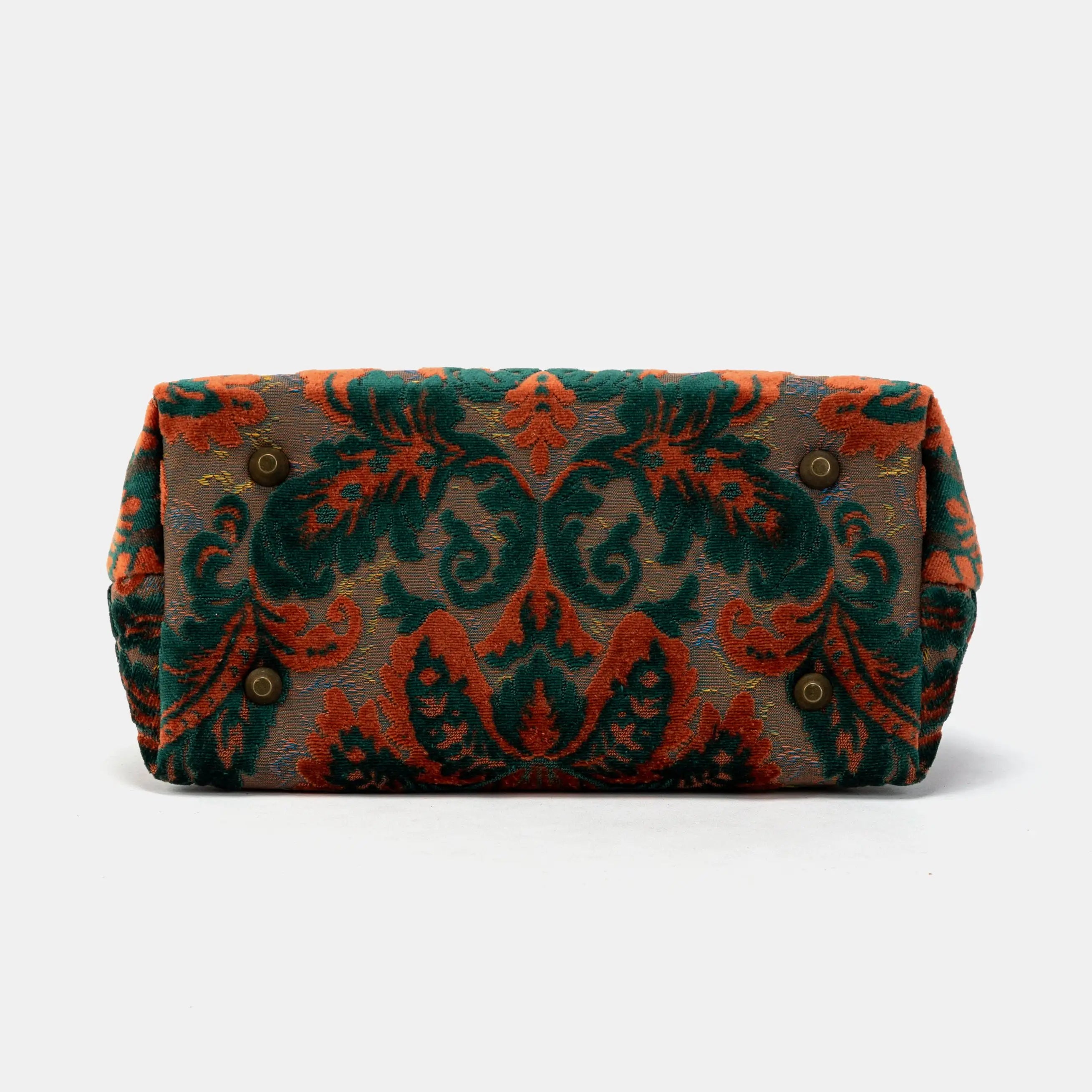 Burnout Velvet Revival Jade Carpet Satchel bottom