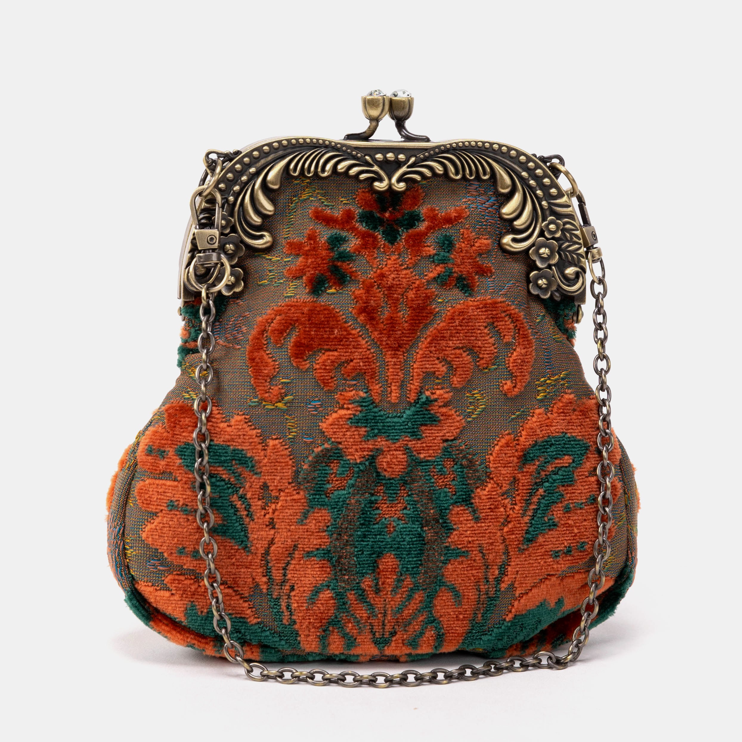 Burnout Velvet Revival Jade Chatelaine Purse Medium main