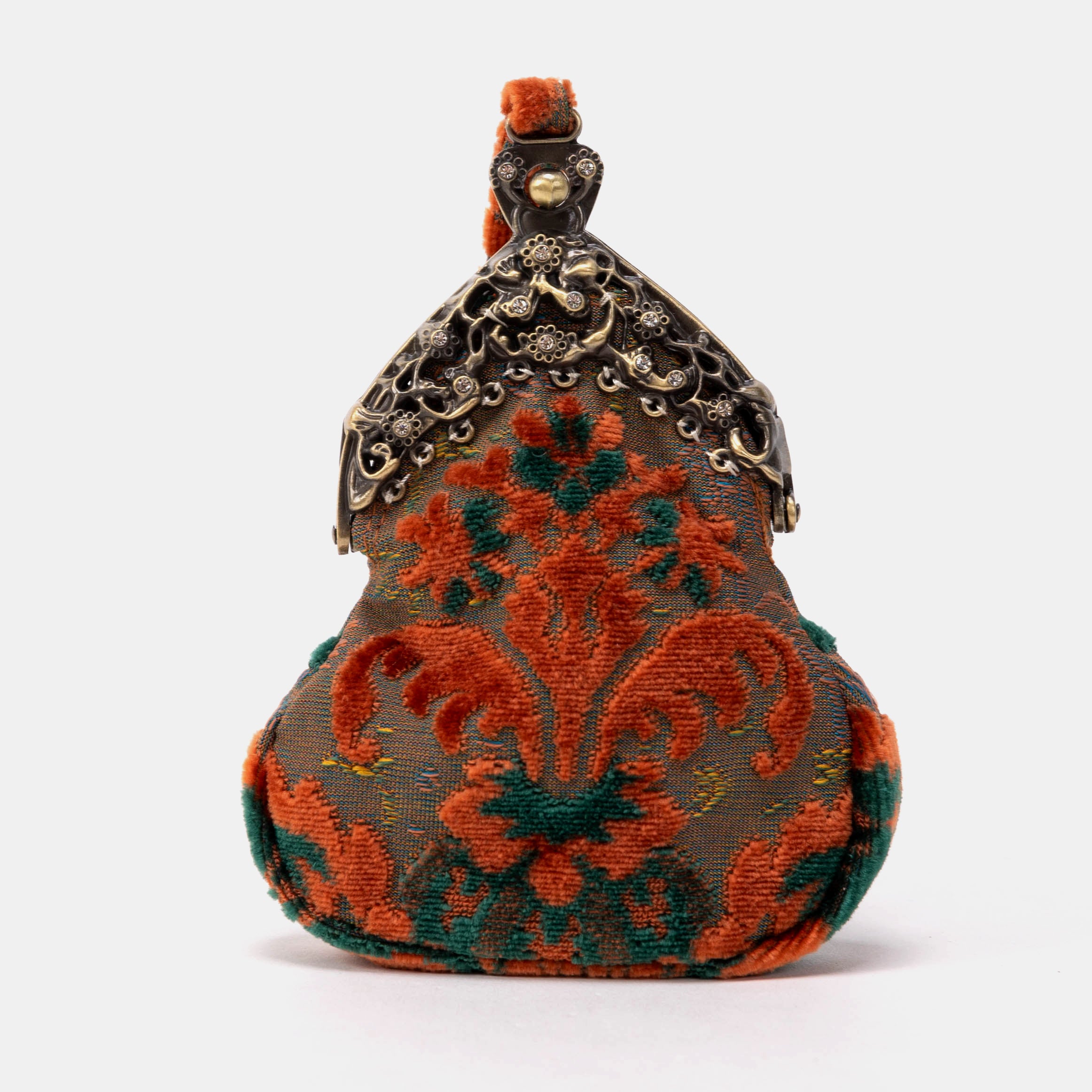 Burnout Velvet Revival Jade Chatelaine Purse Wristlet Bag of America STAND