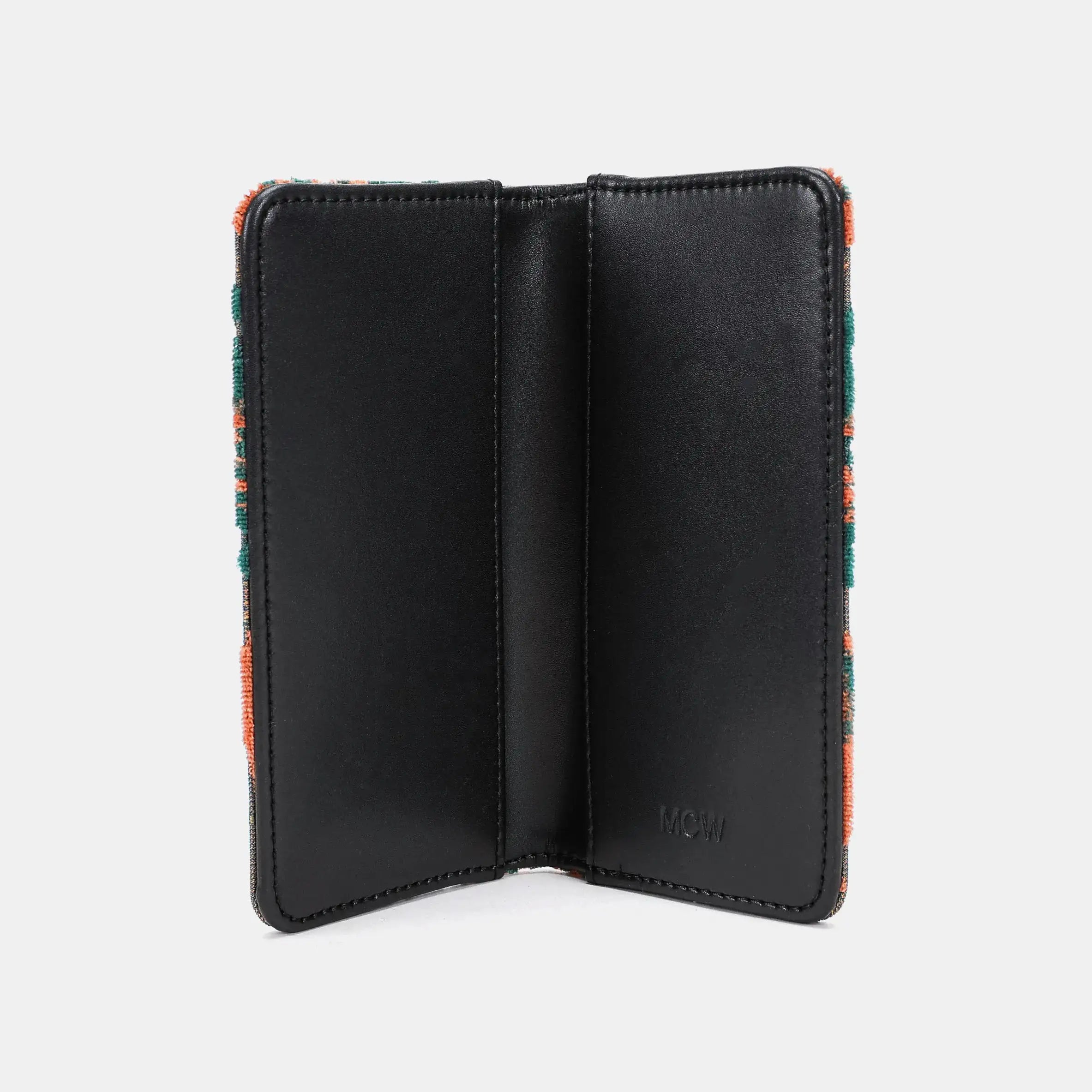 Burnout Velvet Revival Jade Checkbook Cover of America open