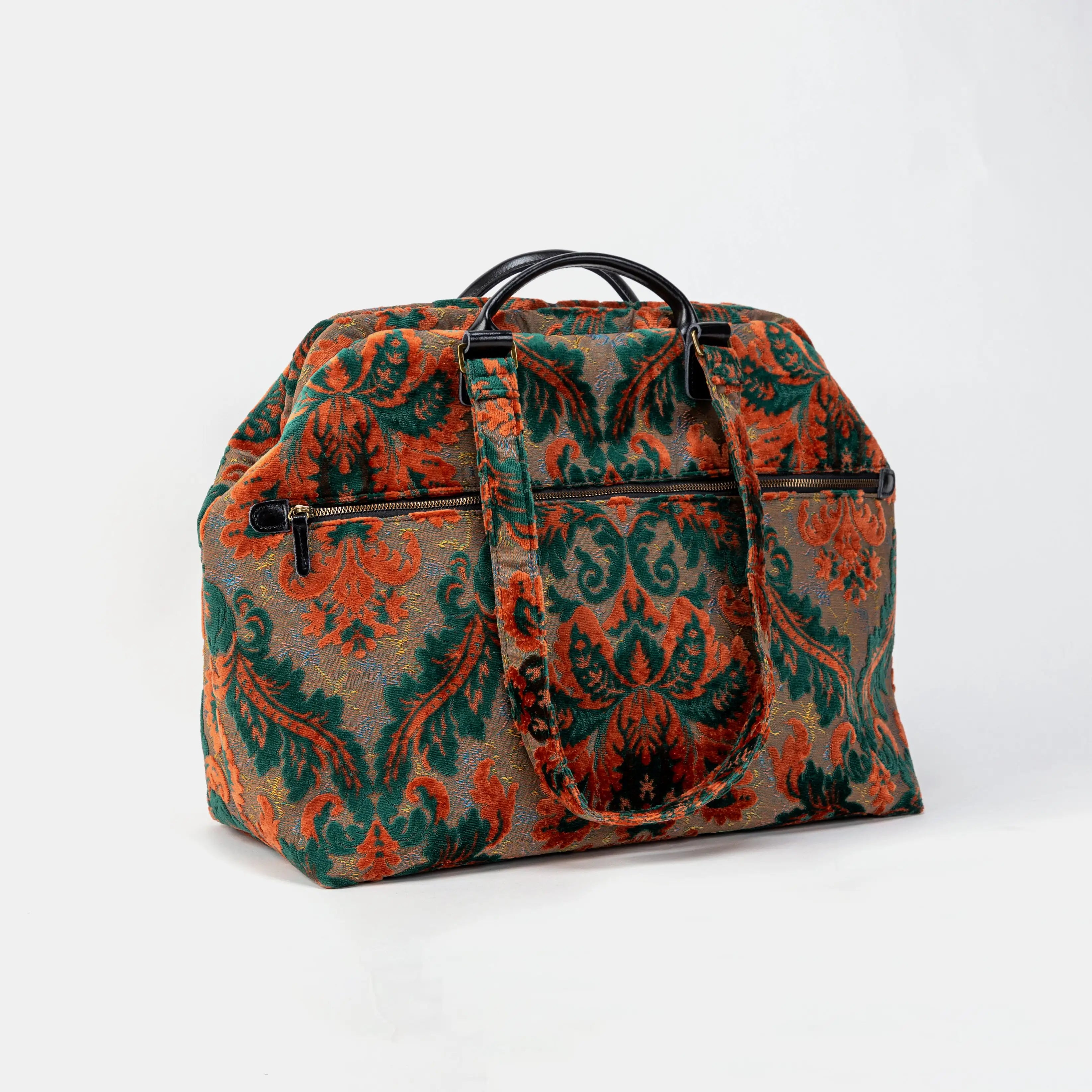 Burnout Velvet Revival Jade Knitting Project Bag of America Front side