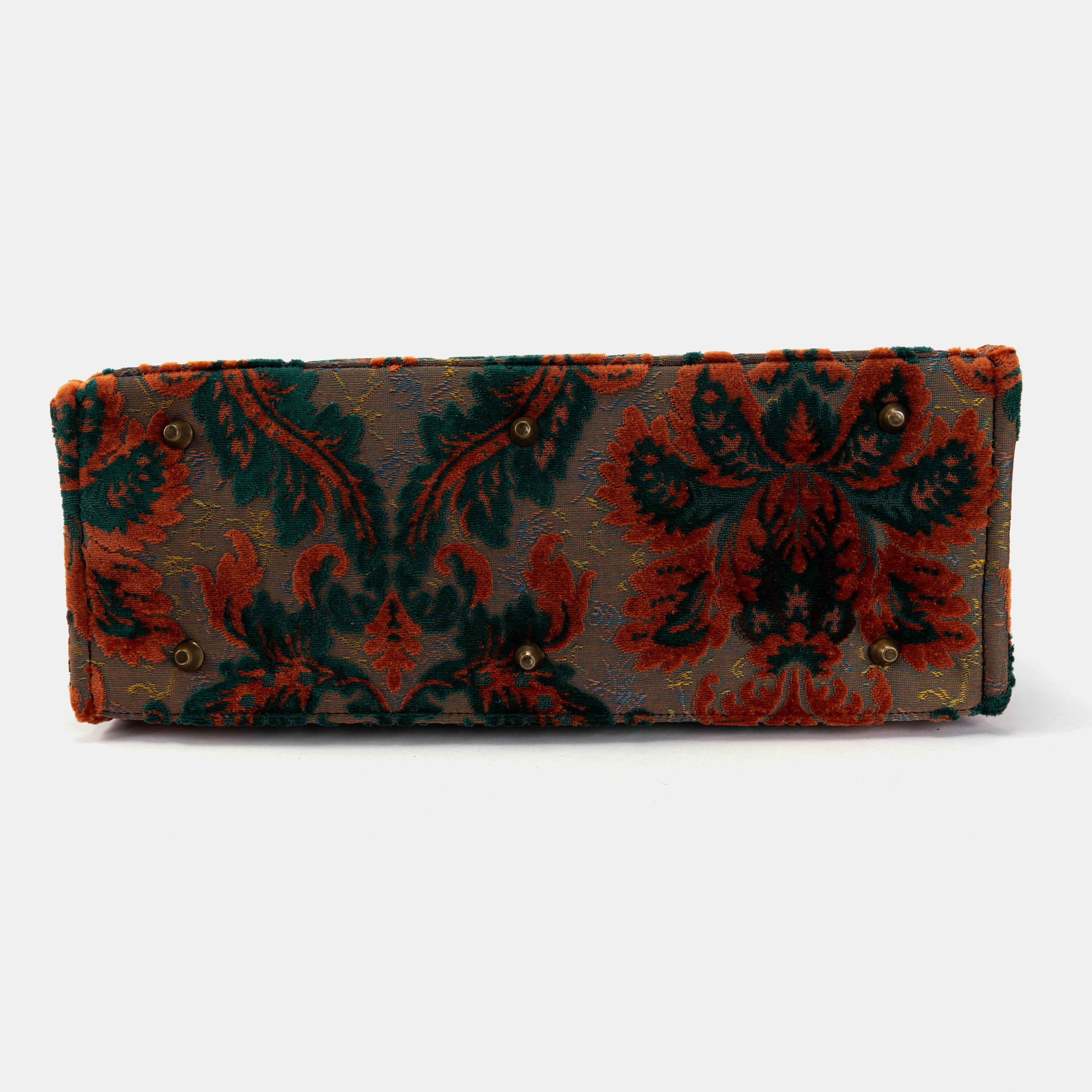 Burnout Velvet Revival Jade Laptop Work Tote of America BOTTOM